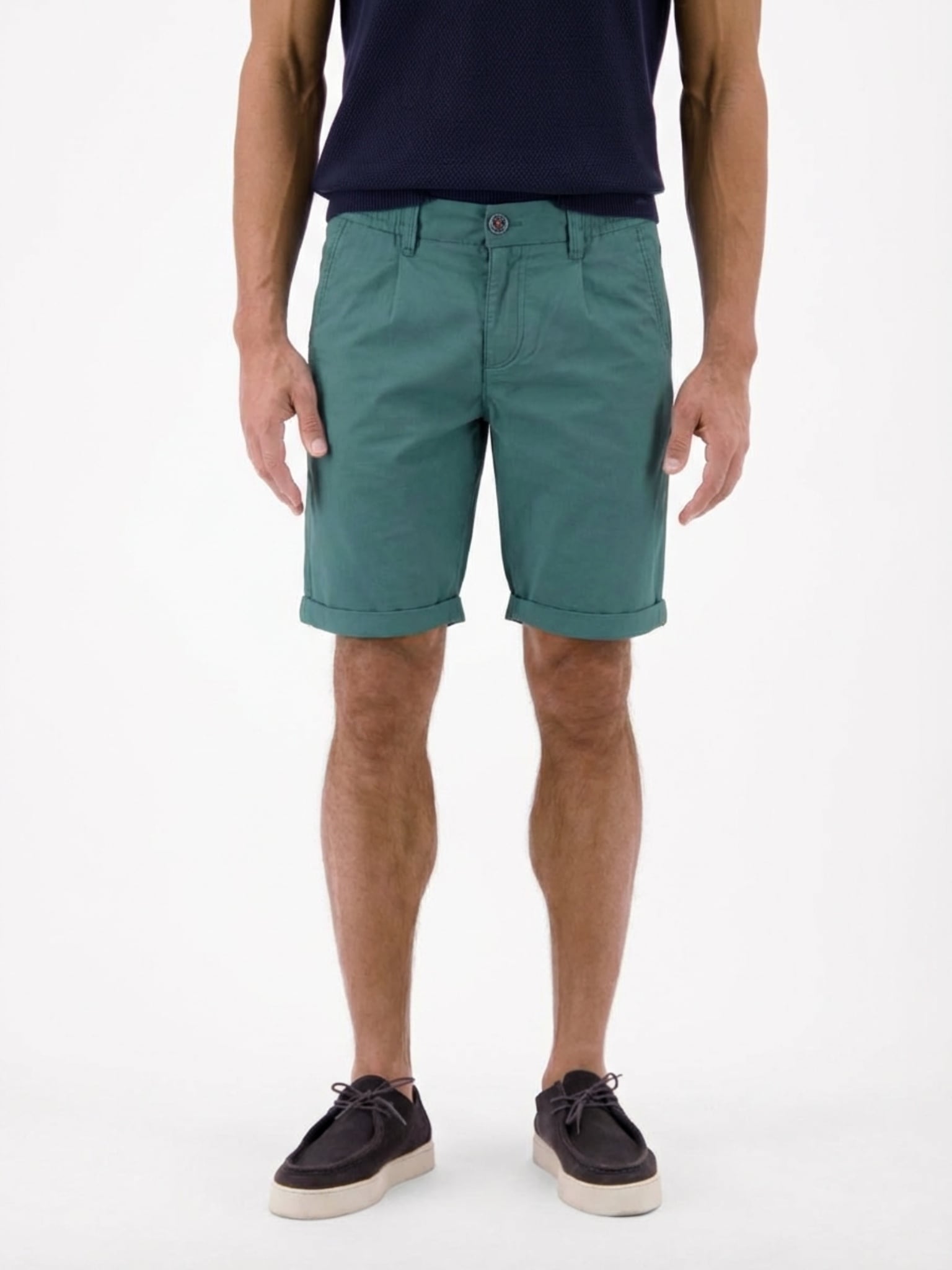 Image of LERROS Chinoshorts mit Bindeband und Aufschlag am Bein