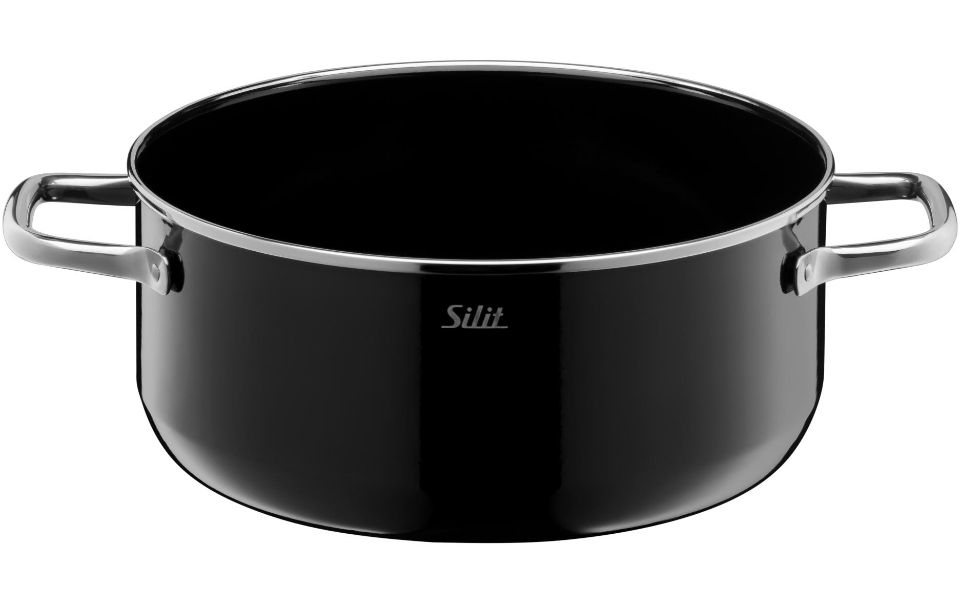 Silit Bratentopf »Elegance Line 24 cm, Schwarz«, Keramik, (2 tlg.)