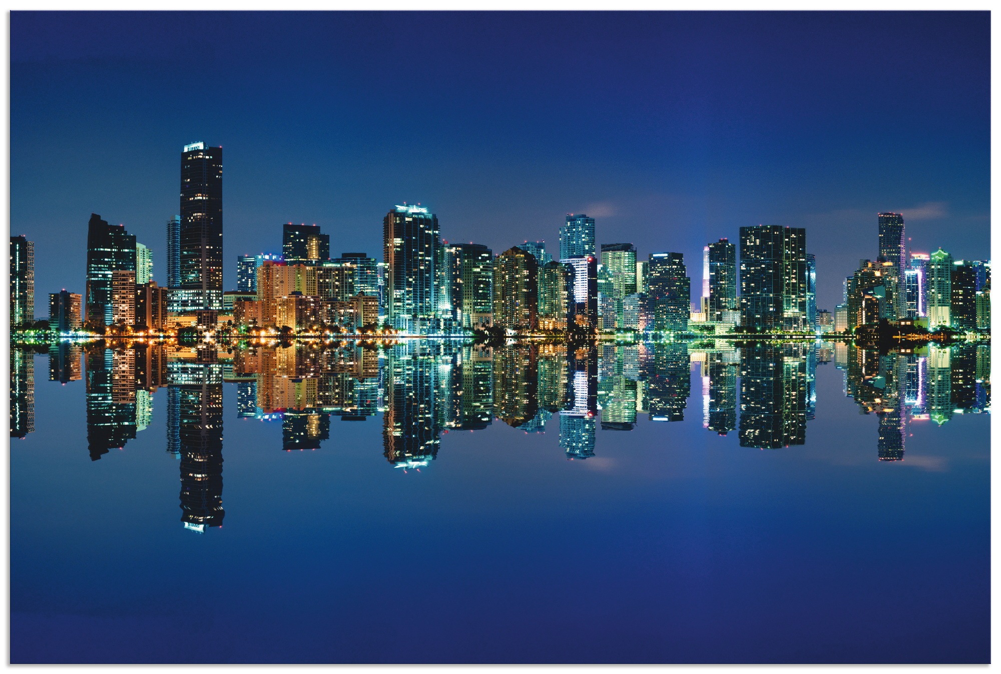 Image of Artland Wandbild »Miami Skyline«, Amerika, (1 St.), in vielen Grössen & Produktarten - Alubild / Outdoorbild für den Aussenbereich, Leinwandbild, Poster, Wandaufkleber / Wandtattoo auch für Badezimmer geeignet bei Ackermann Versand Schweiz