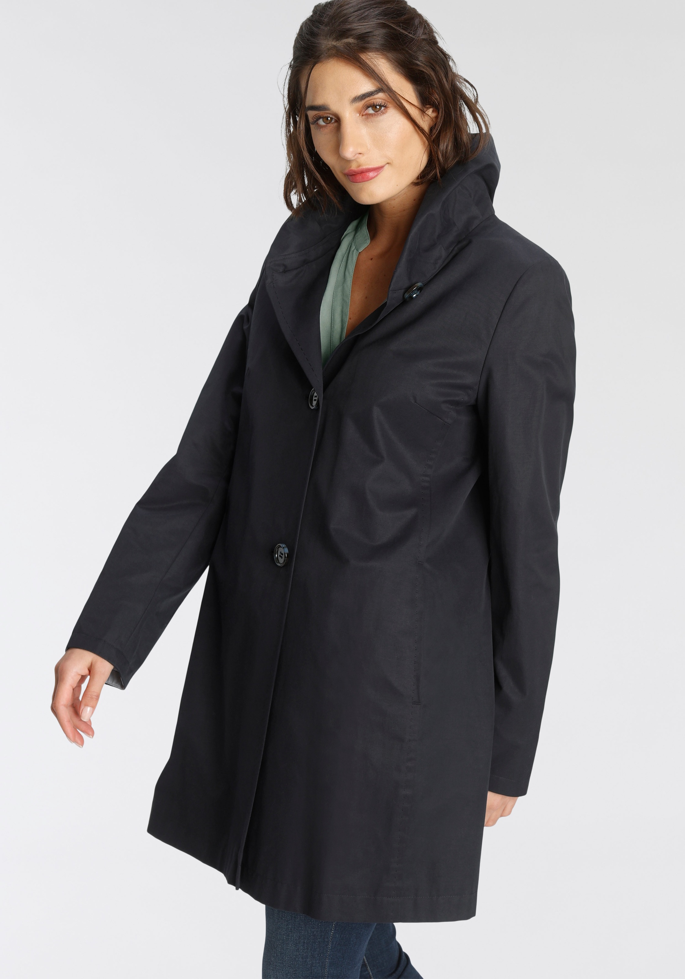 Image of Gil Bret Langjacke, Kurzmantel, unifarben, mit Nahttaschen bei Ackermann Versand Schweiz