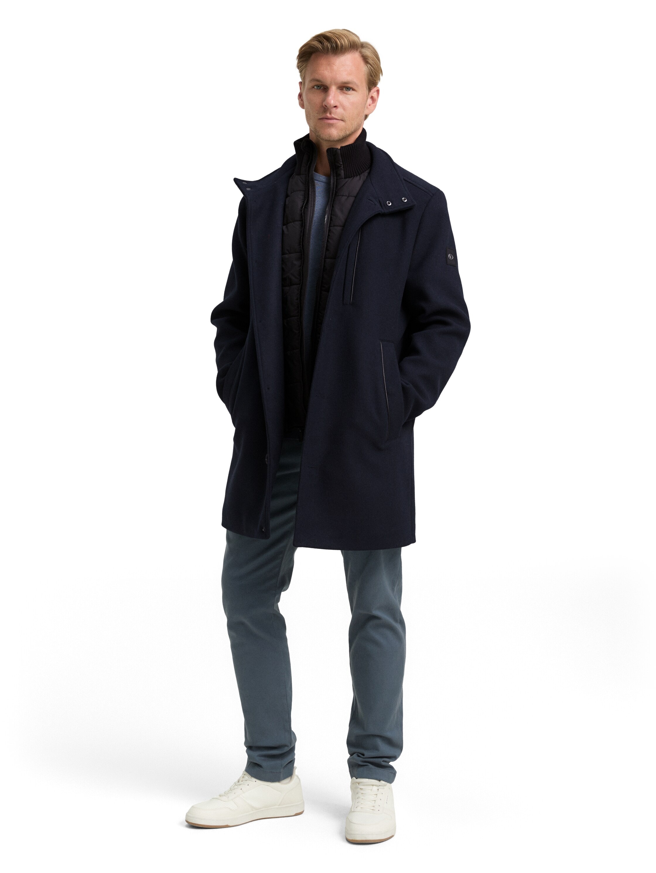 TOM TAILOR Wollmantel, mit abnehmbarer Innenjacke