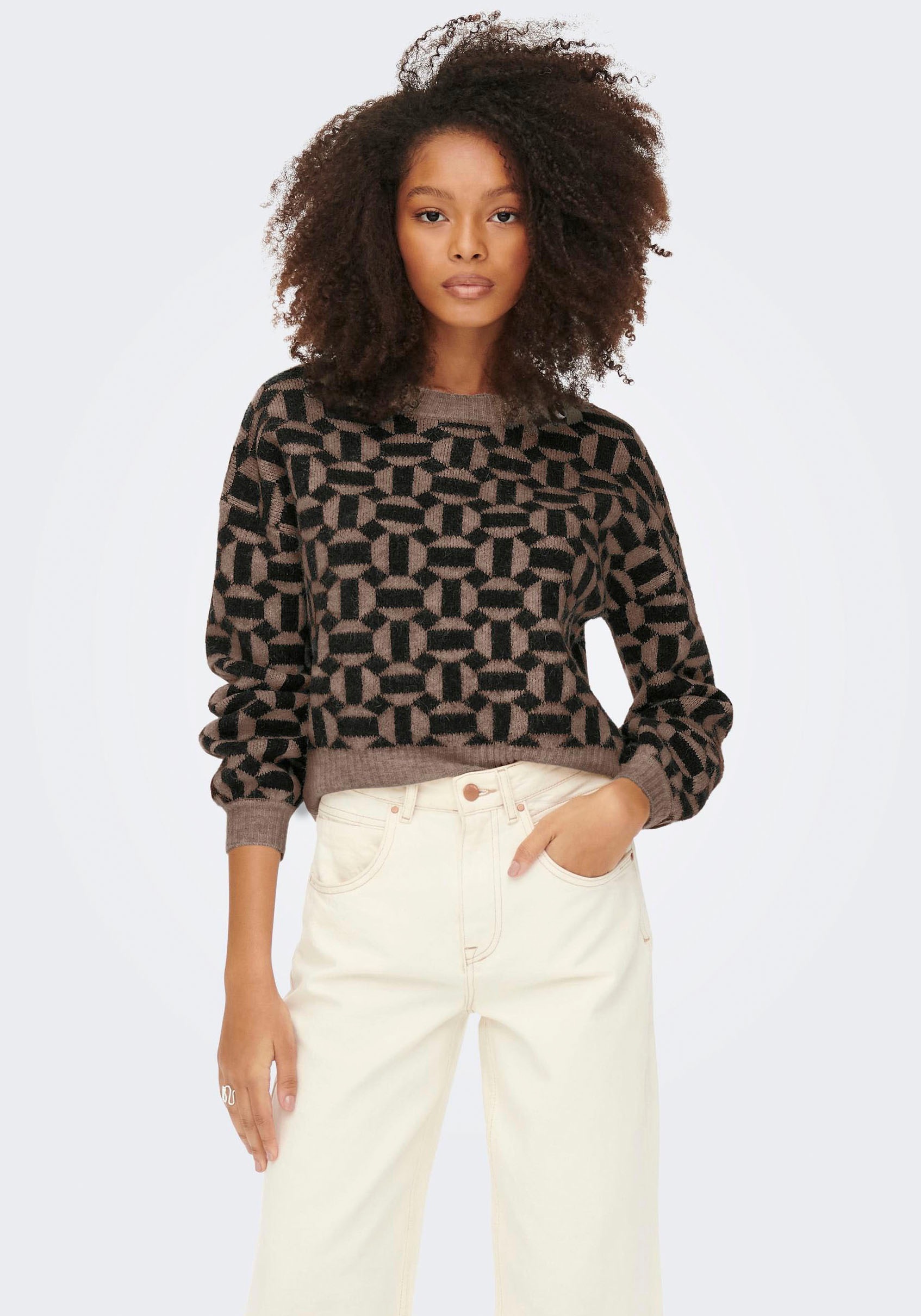 Image of Only Rundhalspullover »ONLGEO LIFE L/S PULLOVER KNT« bei Ackermann Versand Schweiz