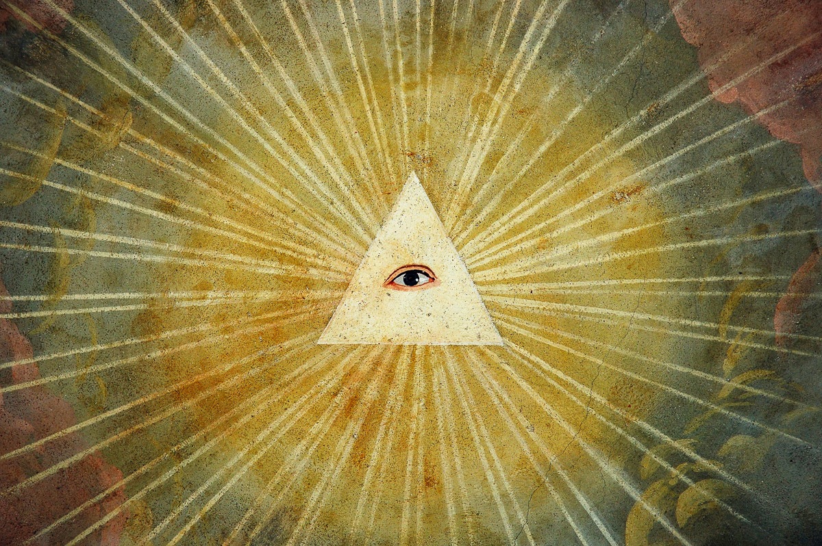 Image of Papermoon Fototapete "Abstrakt Dreieick mit Auge"