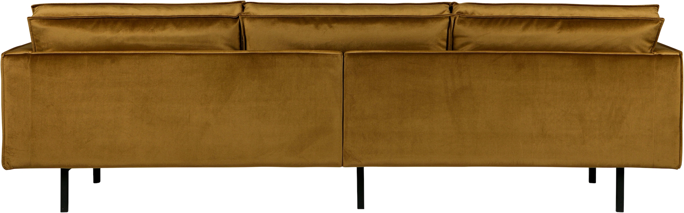 WOOOD 3-Sitzer »Rodeo Bezug mit Zickzack-Federung, Metallbeine, H 85 x B 277 x T 86 cm« Velvet-Bezug, Tragkraft 250 kg, Maximale Verschleissfestigkeit