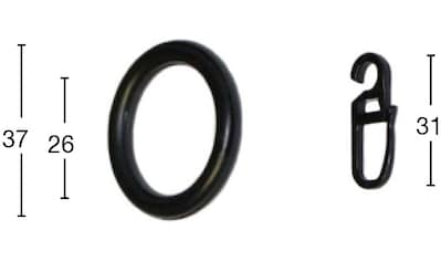 GARESA Gardinenring »Ring mit Haken«, (20 St.), für Durchmesser bis 16 mm, einfache  Montage maintenant