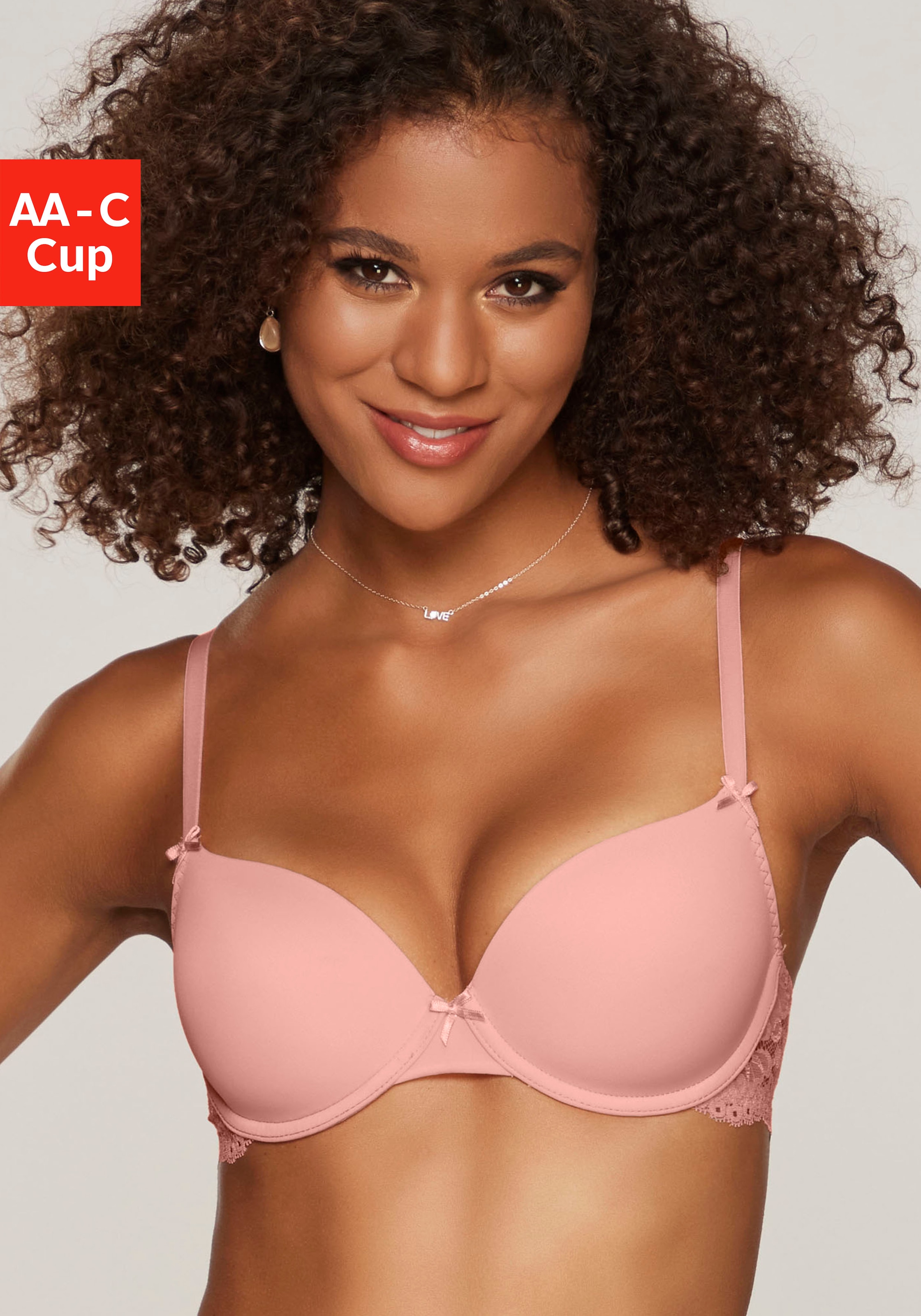 Schalen-BH, im Rücken aus Spitze, Cups aus Microtouch, Dessous