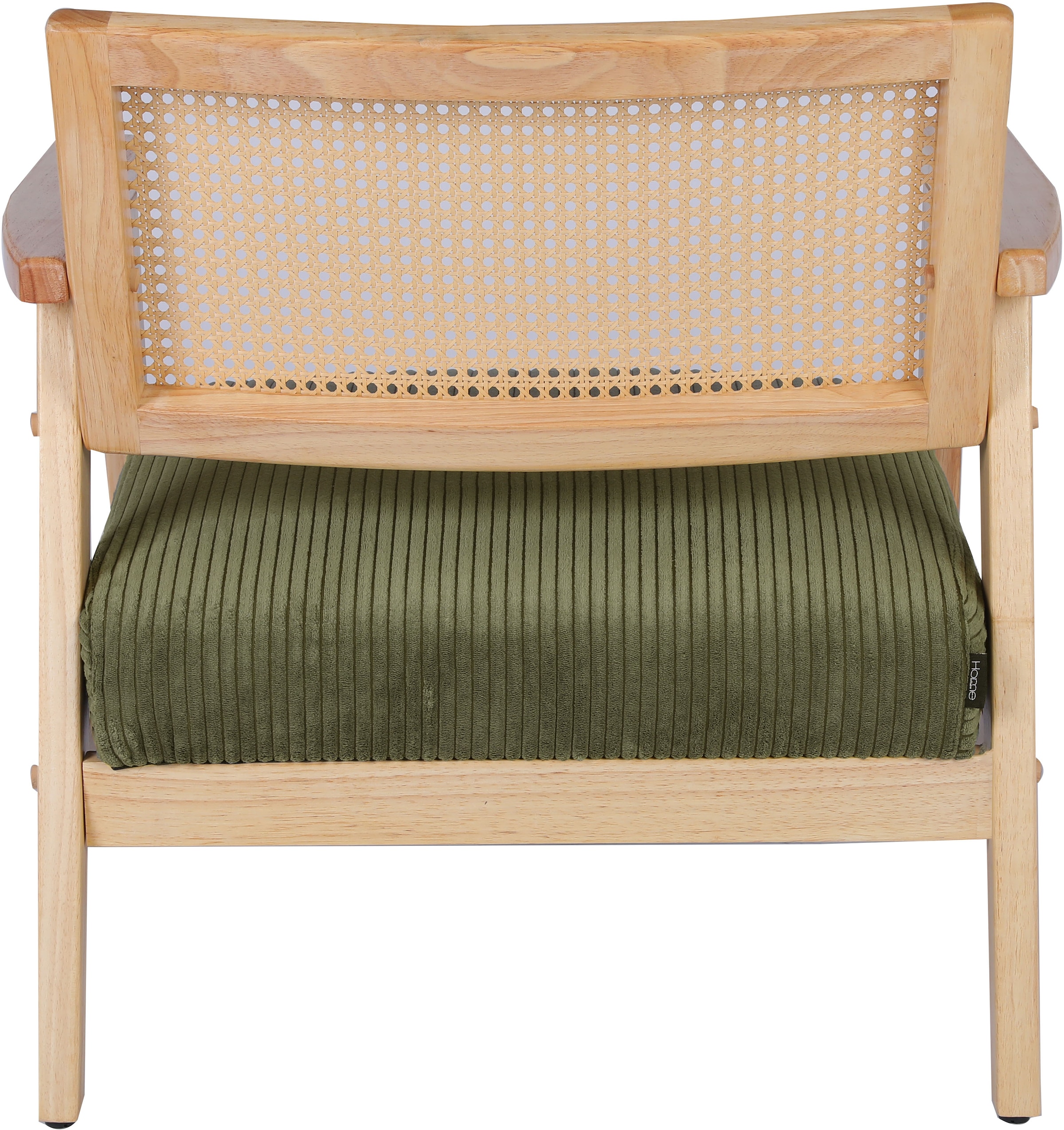 Home affaire Loungesessel »VILLAINE«, Einzelsessel, Rattan-Sessel mit Wiener Geflecht, Cord, Webstoff