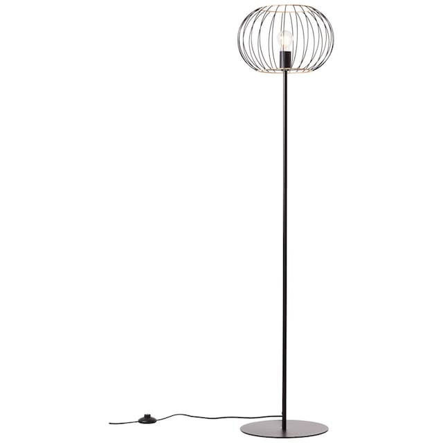 Brilliant Stehlampe »Silemia«, 1 flammig-flammig, 151,5 cm Höhe, Ø 36 cm,  E27, Metall/Rattan, schwarz matt jetzt kaufen