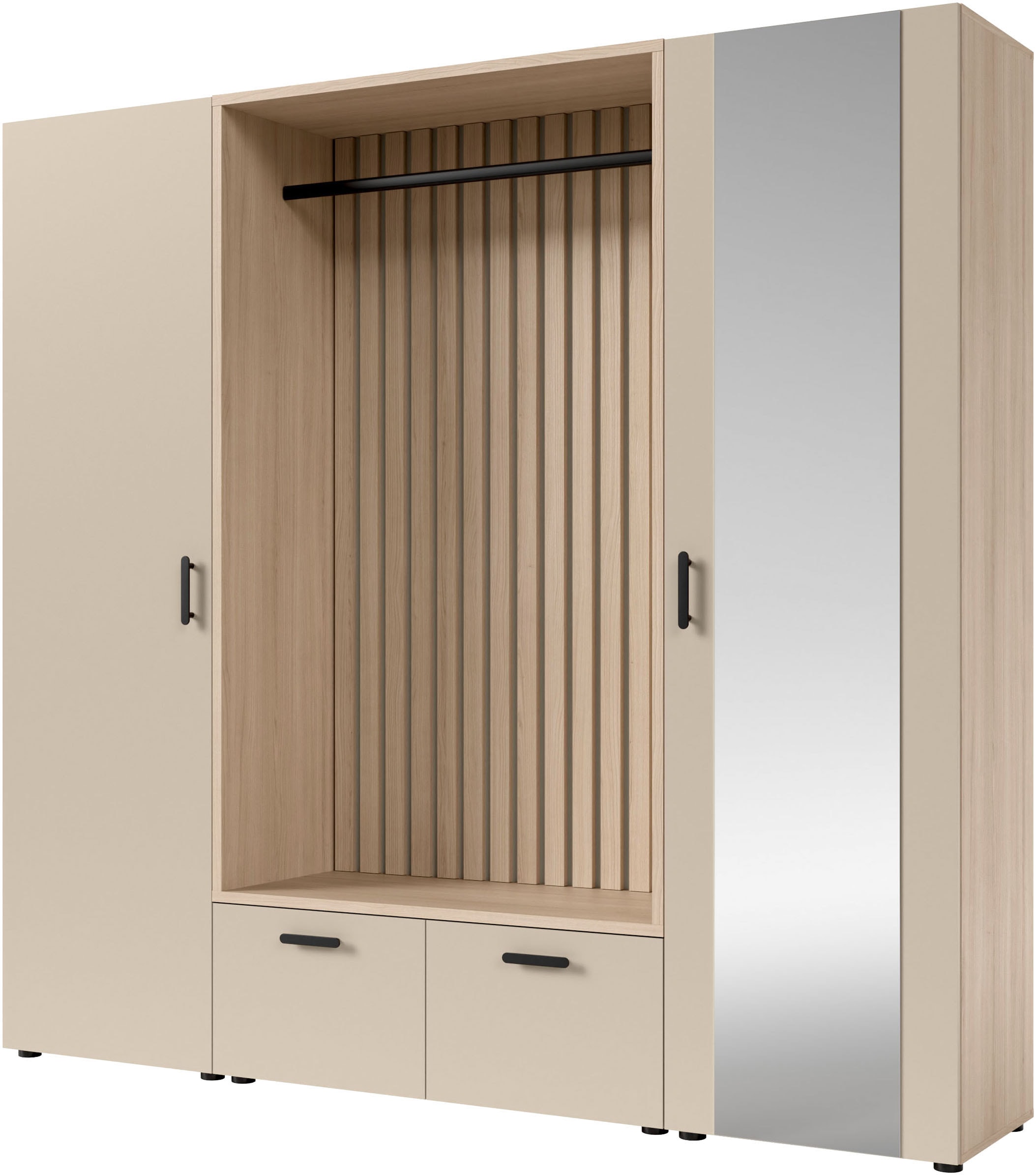 HBZ Ensemble de vestiaires »Hannover Kompaktgarderobe B/H/T 210x200x45 cm« 4 cuis tlg.