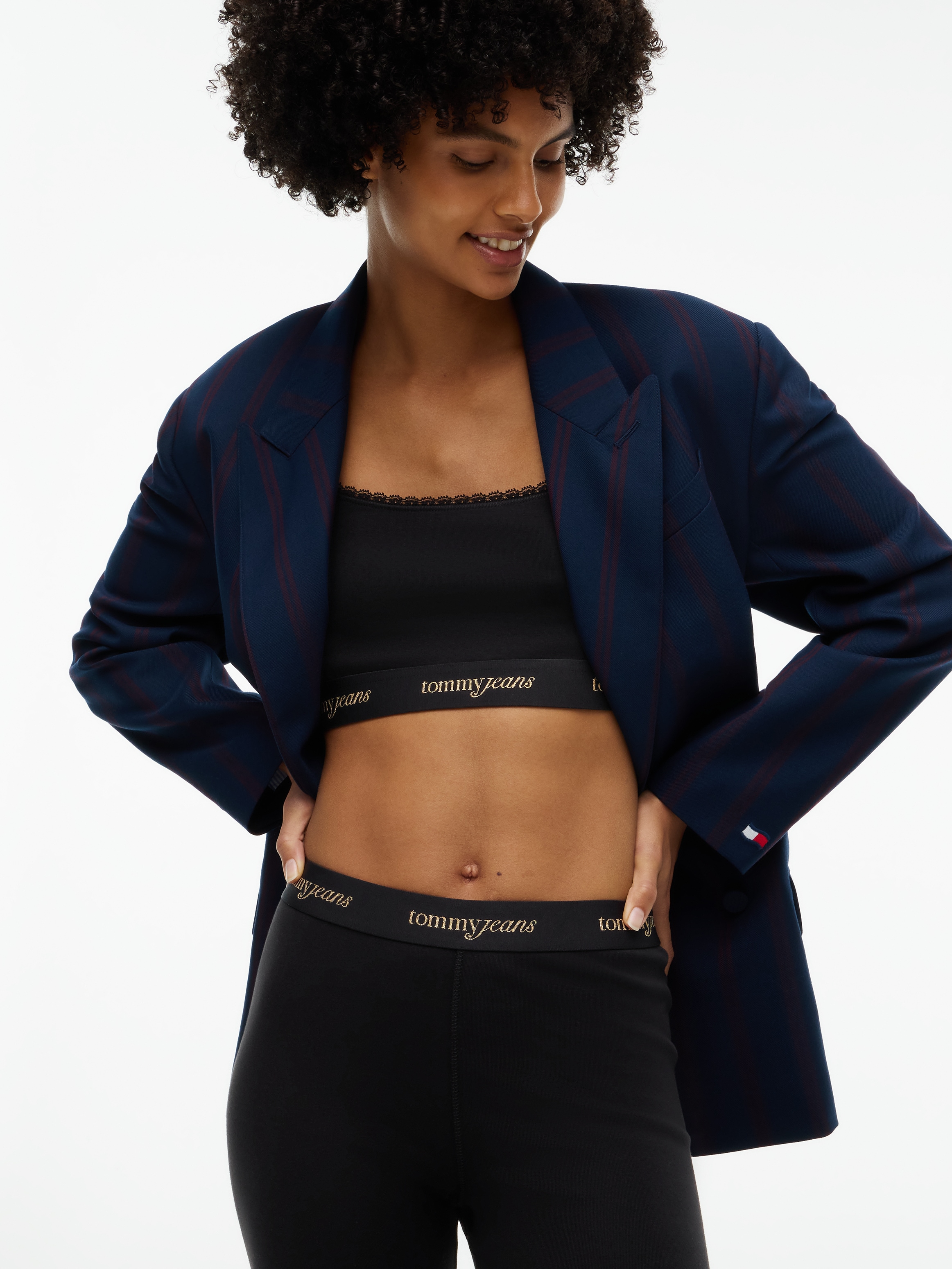 Tommy Jeans Leggings »TJW TAPE LEGGINGS«  Baumwollmischung, schmal geschnitten