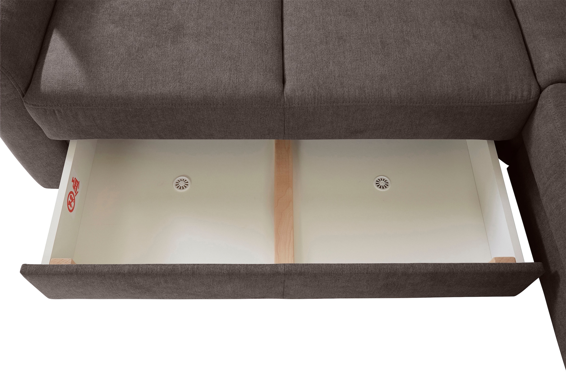 sit&more Ecksofa »Melissa L-Form«, klassisches Polsterprogramm, wahlweise Bettfunktion und Schubkasten