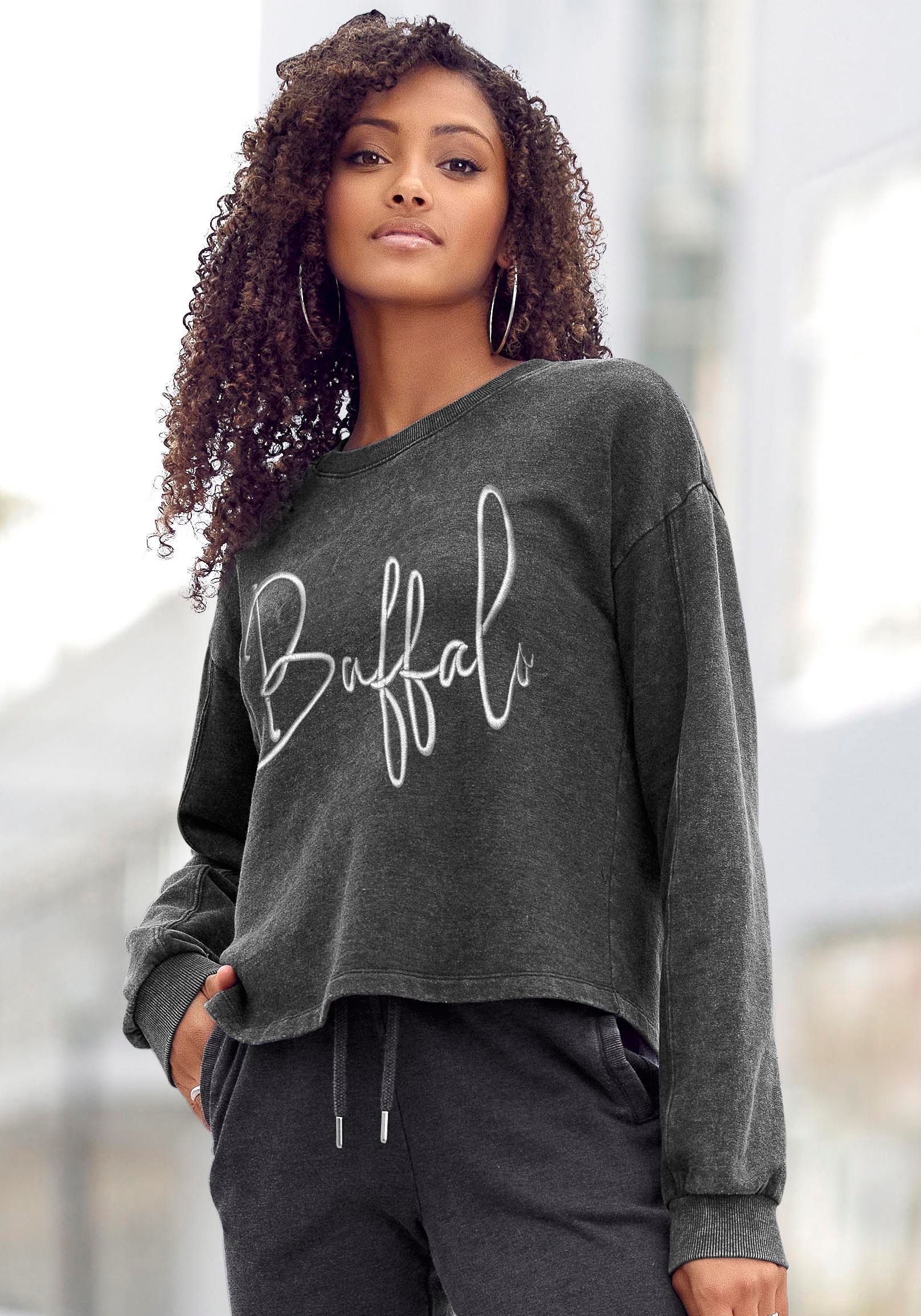 Image of Buffalo Sweatshirt, in kurzer Form mit Logostickerei bei Ackermann Versand Schweiz