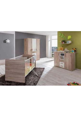 Babyzimmer-Komplettset »Bergamo«, (Set, 3 St.), Bett + Wickelkommode + Eckschrank kaufen