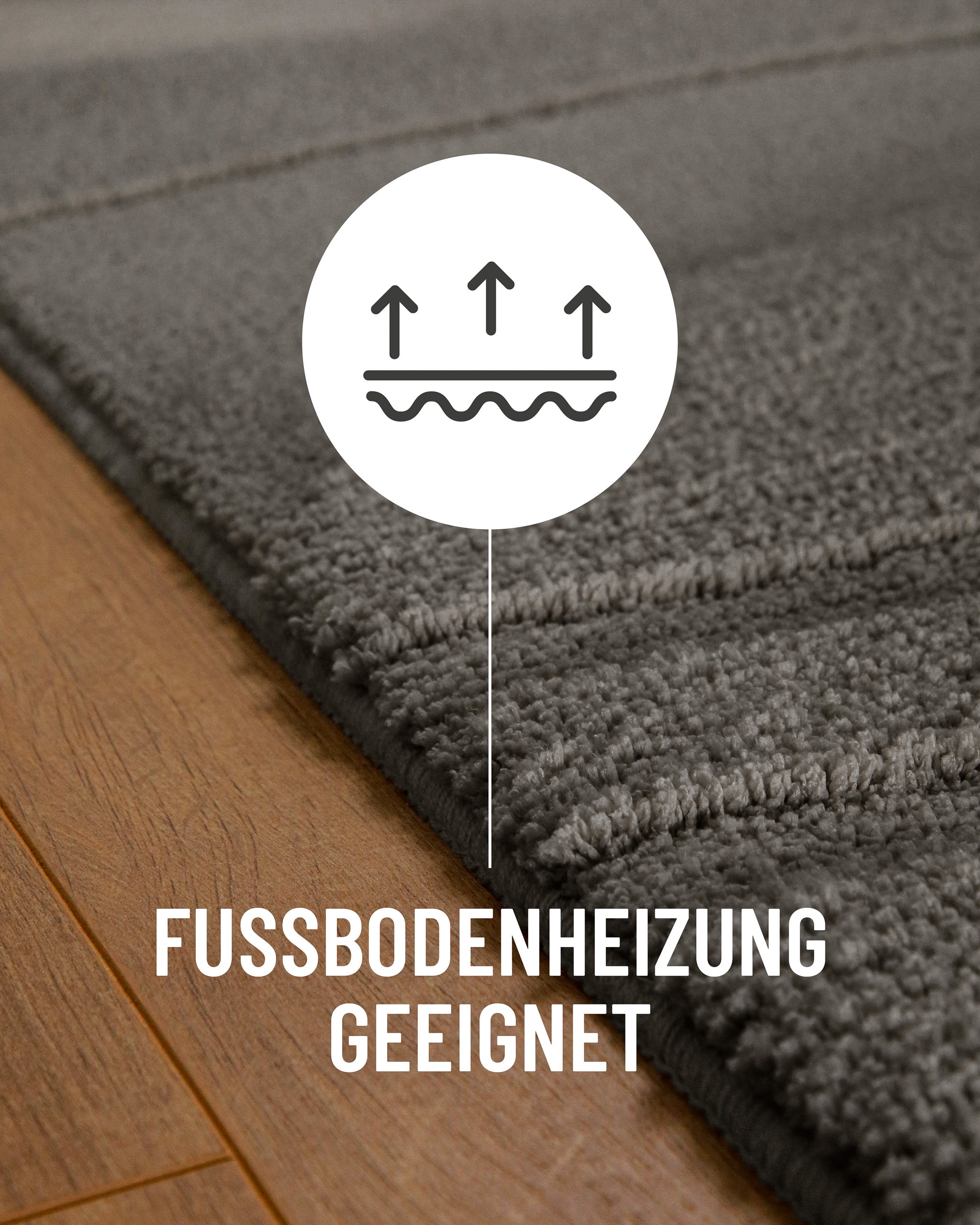 Wecon home Tapis de bain »Marc« Höhe 25 mm Badteppich, Hoch-Tief-Linien, weich, rutschhemmend, waschbar, getuftet
