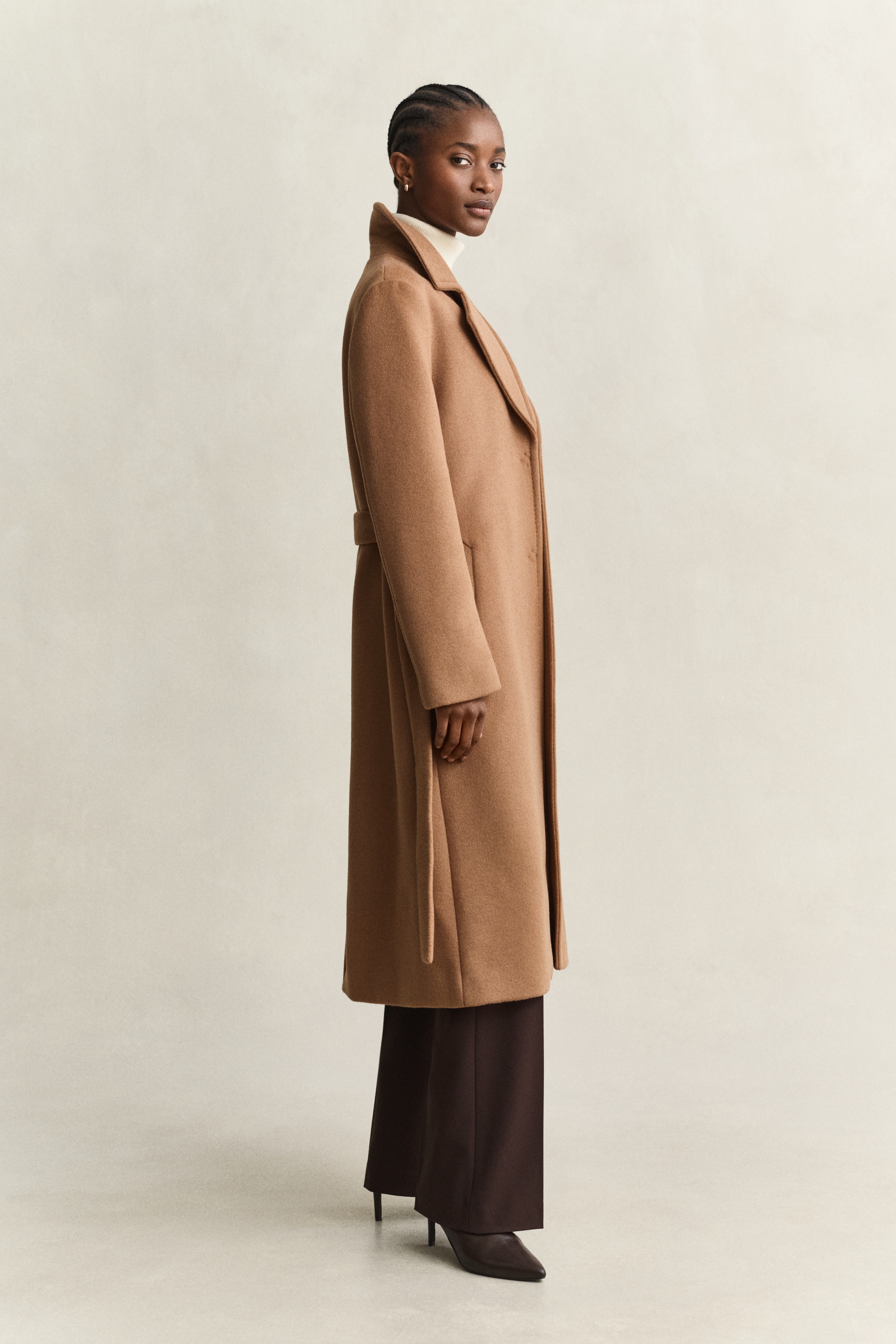 Gant Manteau en laine »BELTED WOOL BLEND« Col à revers, avec ceinture à nouer