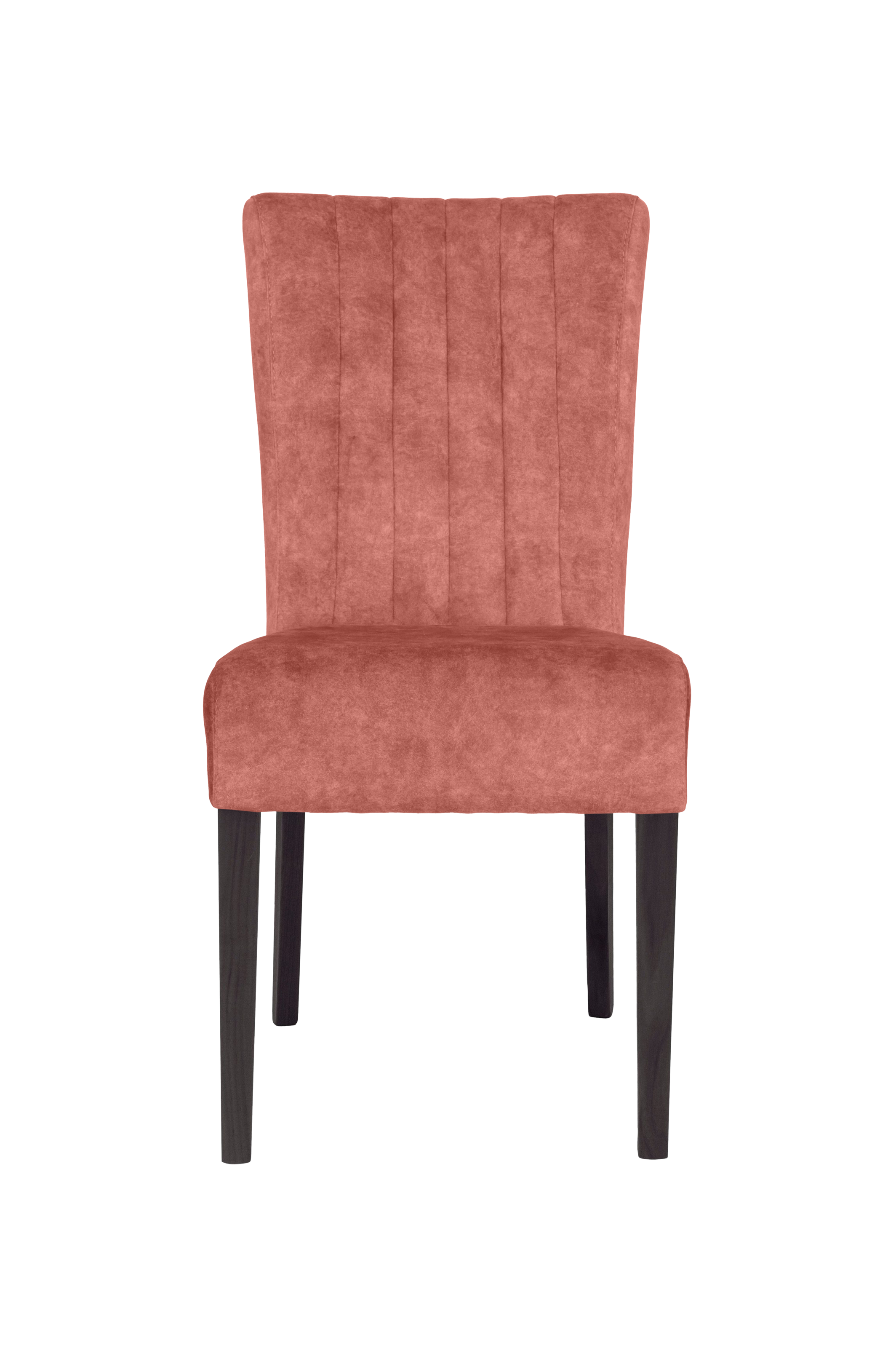 Home affaire 4-Fussstuhl (Set) 2 Stk. Samtvelours vertikale Nähte in der Rückenlehne