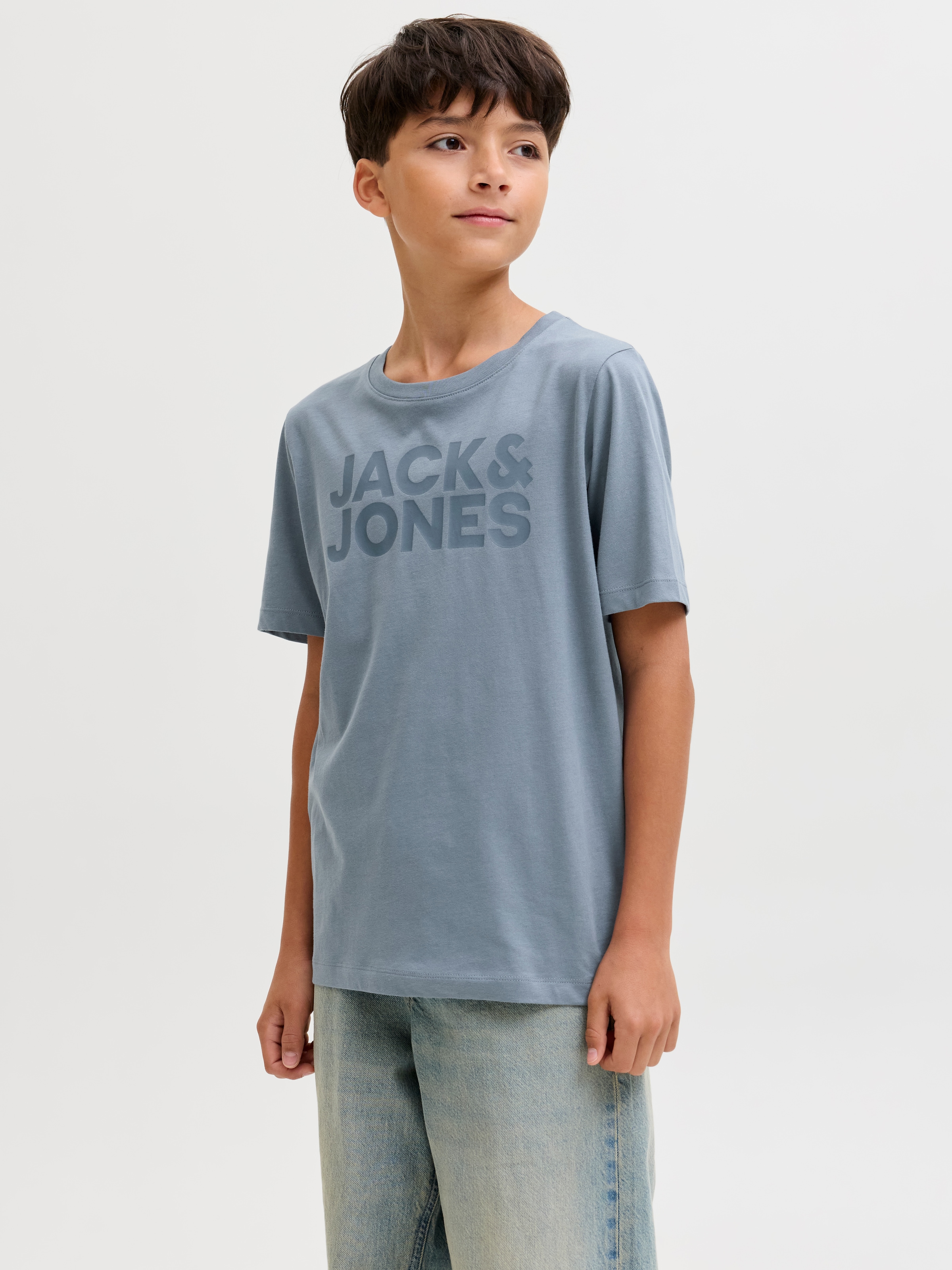 Jack & Jones Junior Rundhalsshirt »JJECORP stylisch, atmungsaktiv, pflegeleicht« bedruckt, casual, regular fit, Jersey, Rundhals