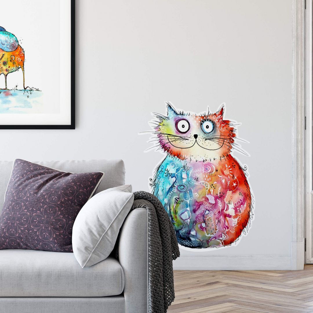 Wall-Art Wandtattoo »Lebensfreude - Happy Cat«, (1 St.) bequem kaufen