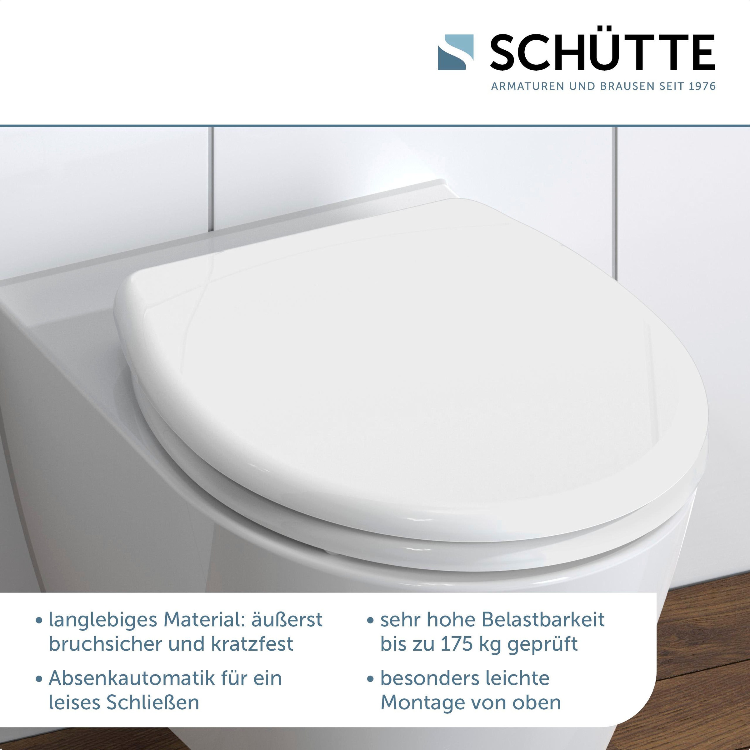 Schütte WC-Sitz mit Absenkautomatik und Schnellverschlusstechnik