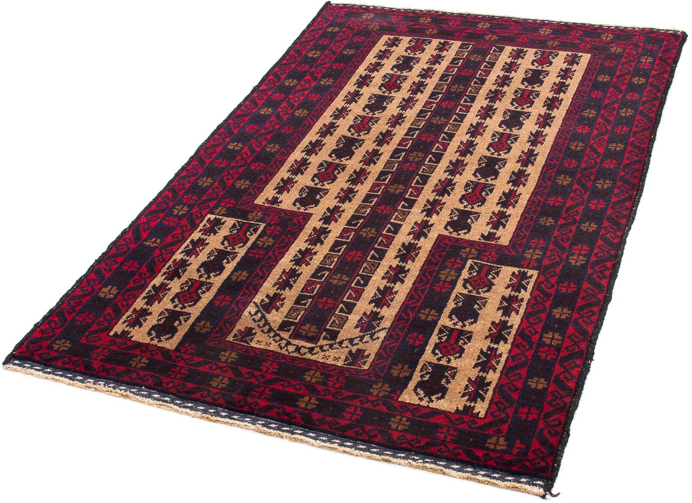 Image of morgenland Orientteppich »Belutsch - 139 x 87 cm - mehrfarbig«, rechteckig, 8 mm Höhe, Wohnzimmer, Handgeknüpft, Einzelstück mit Zertifikat bei Ackermann Versand Schweiz