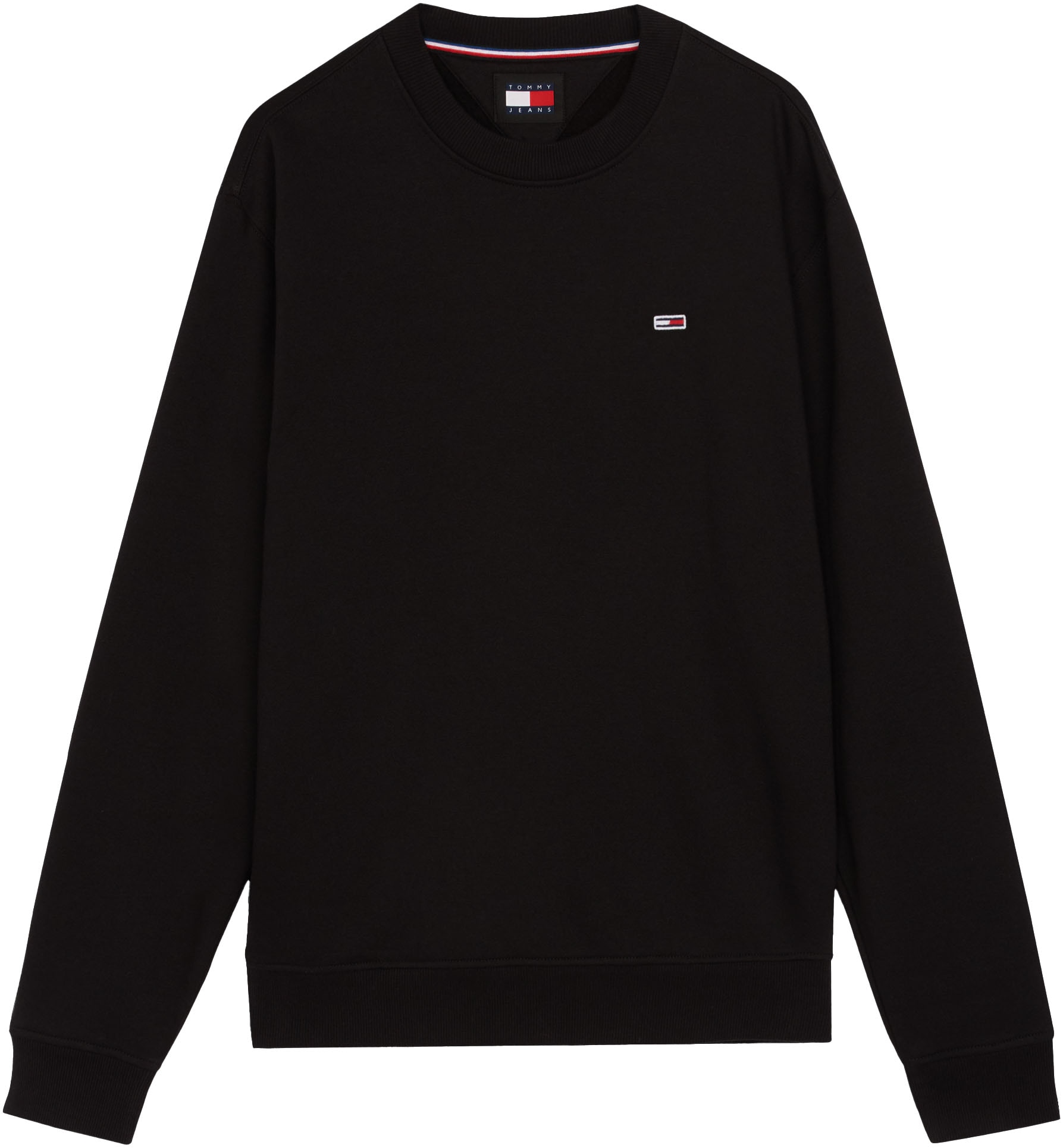 Tommy Jeans Sweatshirt »TJM REG S FLAG CREW«, Mit besticktem Markenlogo auf Brusthöhe
