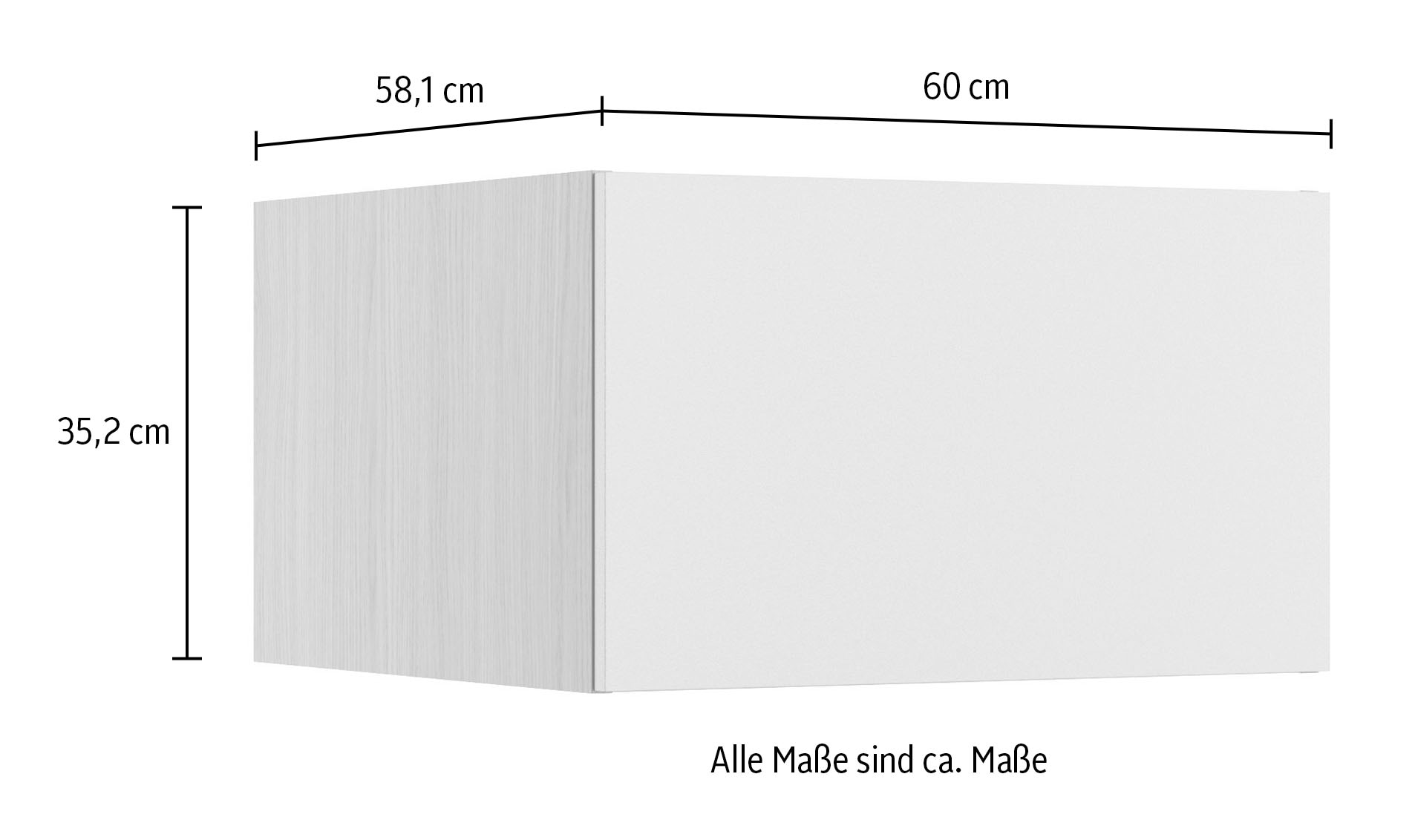 KOCHSTATION Armoire à poser »KS-Lucy« Breite 60 cm, Tiefe 57,1 cm,  mit 1 Tür "Push to Open"