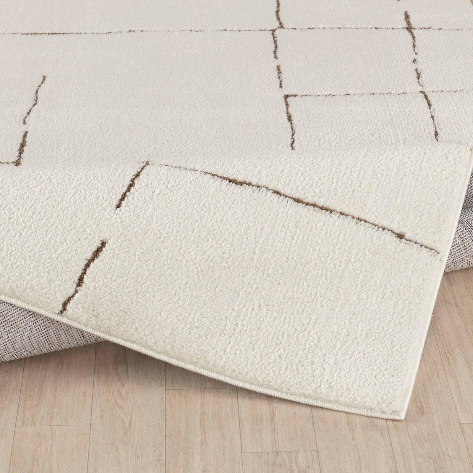 Livabliss Teppich »PRAGUE«, rechteckig, 14 mm Höhe, Skandi Design, Modern Boho Kurzflor Wohnzimmerteppich, Schlafzimmer