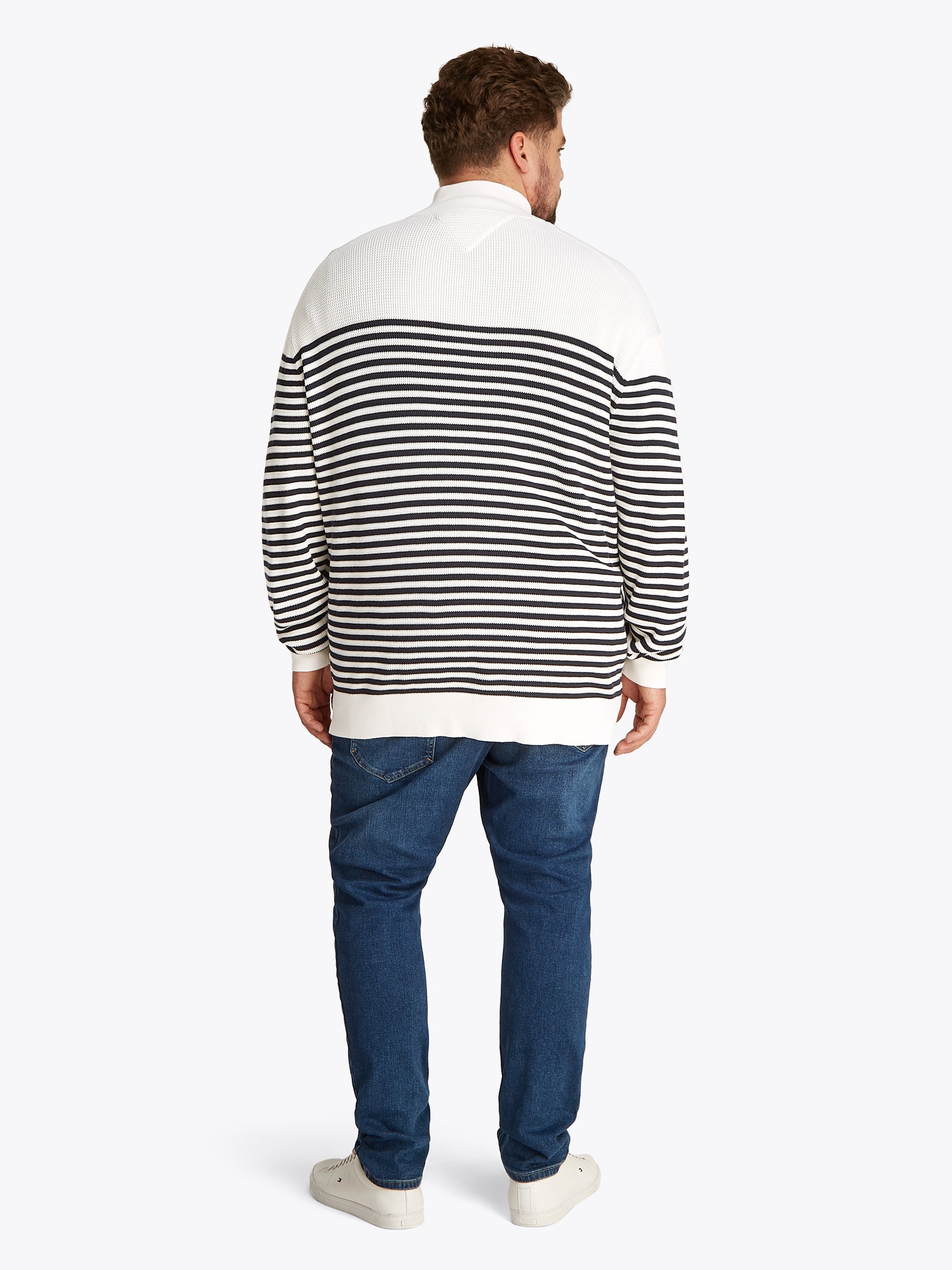 Tommy Hilfiger Big & Tall Troyer »BT-RACKING STRUCTURE ZIP MOCK-B«, Grosse Grössen, mit feiner Struktur