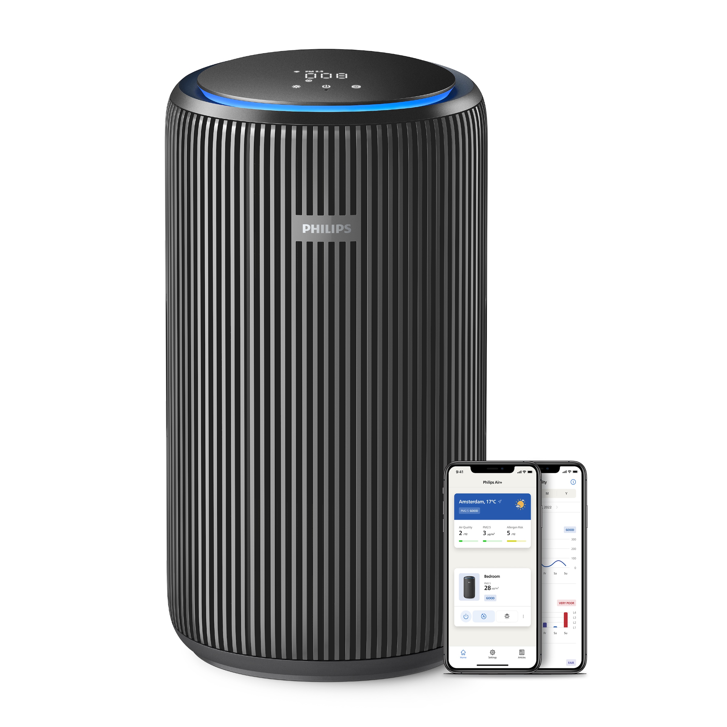 Image of Philips Luftreiniger "AC4221/11 PureProtect Pro 4200 Series, Luftreinigungsrate 600 m³/h" für 156 qm Räume 4-Schichten-HEPA-Filtersystem, leise
