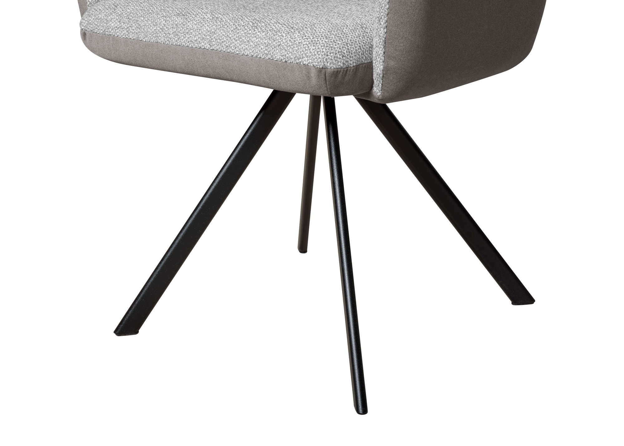 GOODproduct Armlehnstuhl »Gabi Polsterstuhl, Esszimmerstuhl, Küchenstuhl, 4-Fussstuhl« () Gestell aus matt-schwarzem Flachmetall, stabil, 2-Stoff-Design