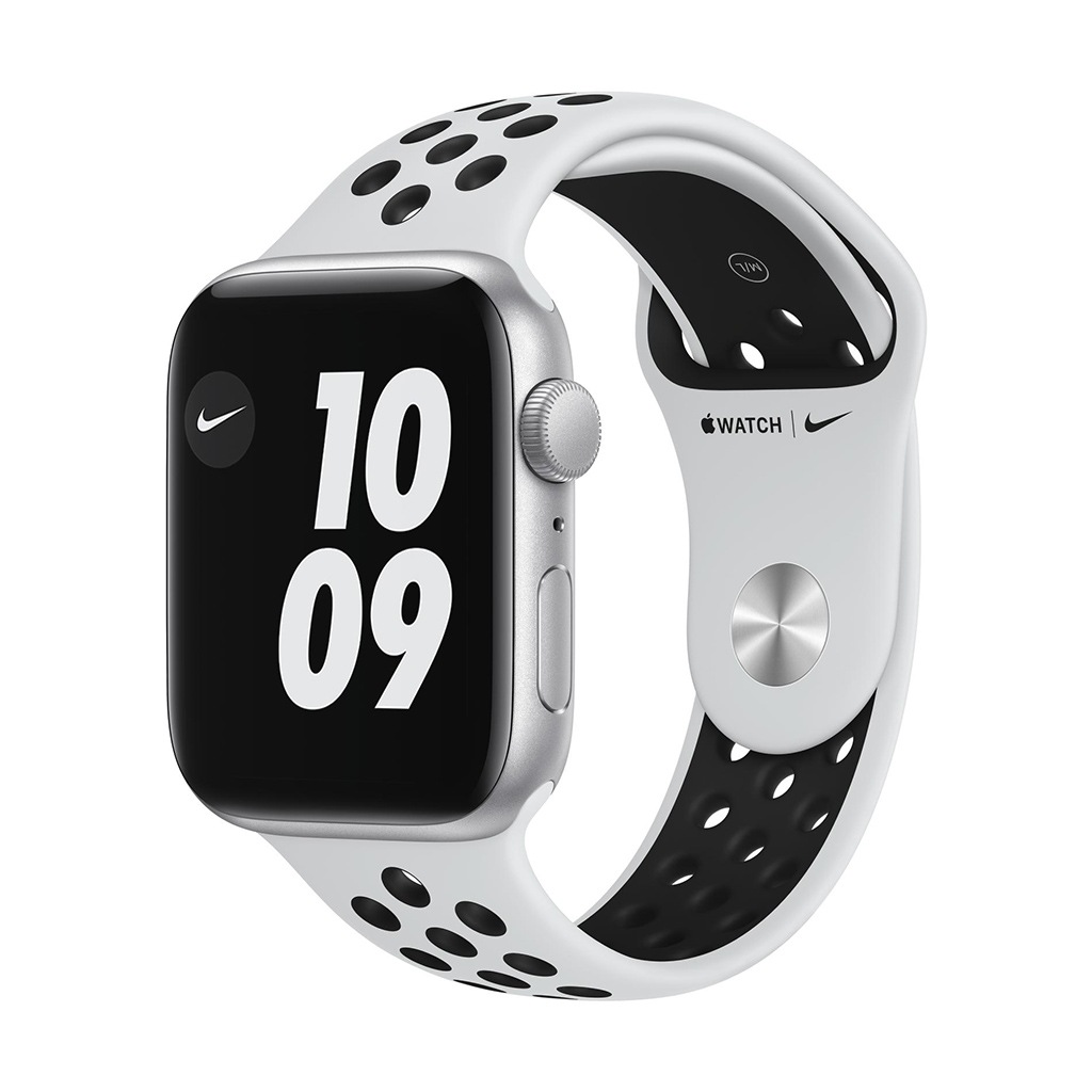 Image of Apple Smartwatch »Serie Nike SE, GPS, 44 mm Aluminium-Gehäuse mit Nike-Sportarmband«, (Watch OS MYYH2FD/A) bei Ackermann Versand Schweiz