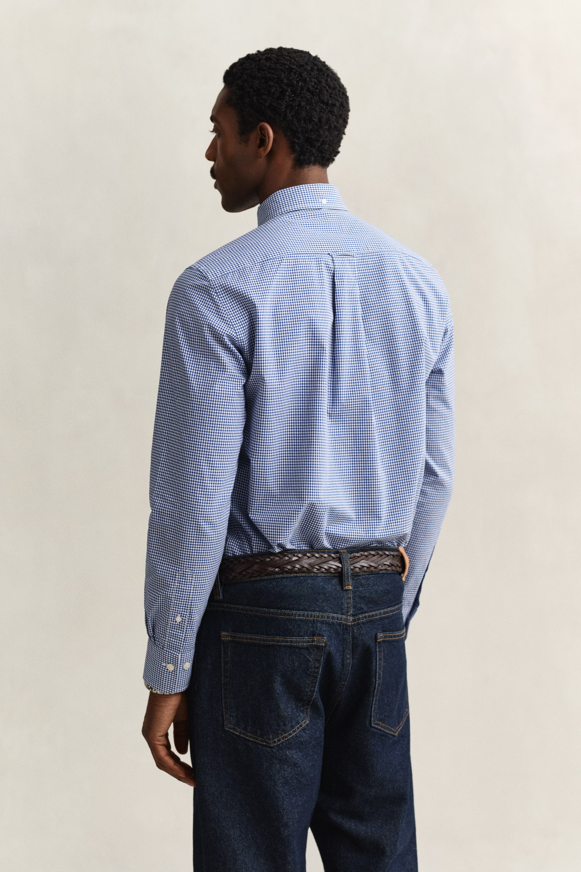 Gant Langarmhemd »REG CLASSIC POPLIN GINGHAM SHIRT« mit Logostickerei, Baumwoll-Popeline