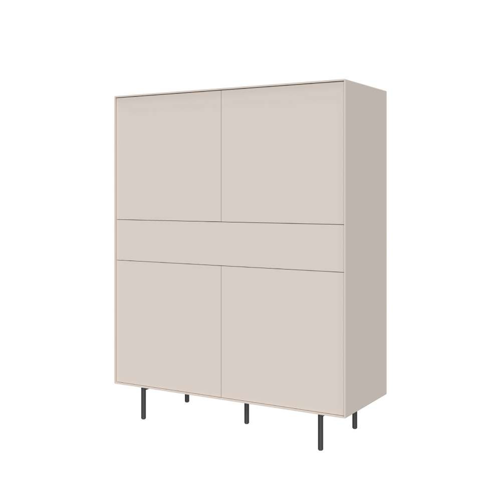LeGer Home by Lena Gercke Highboard "Essentials, Sideboard, Kommode, Anrichte, Schrank, Stauraumschrank" Breite: 111 cm, UV lackiert, Push-to-open-Funktion