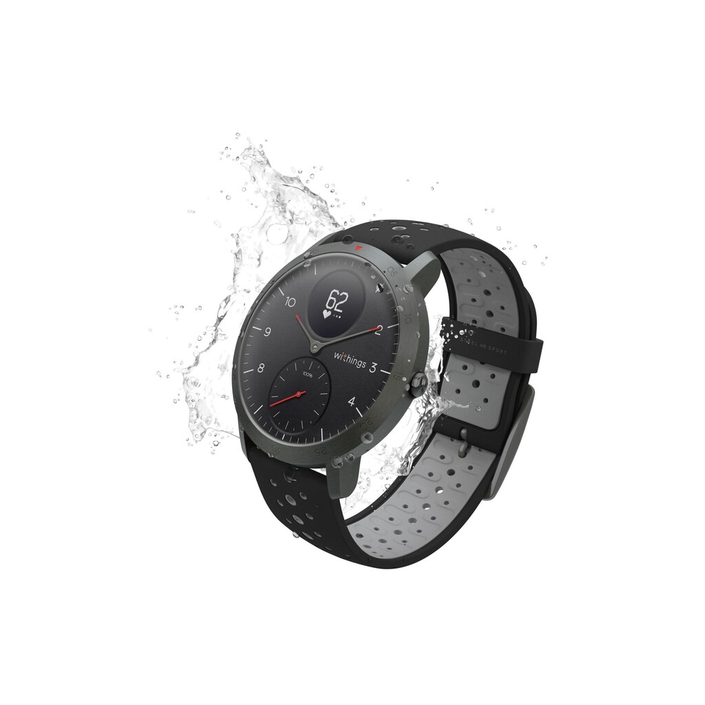 Withings Smartwatch »Steel HR Sport Schwarz/Grau«