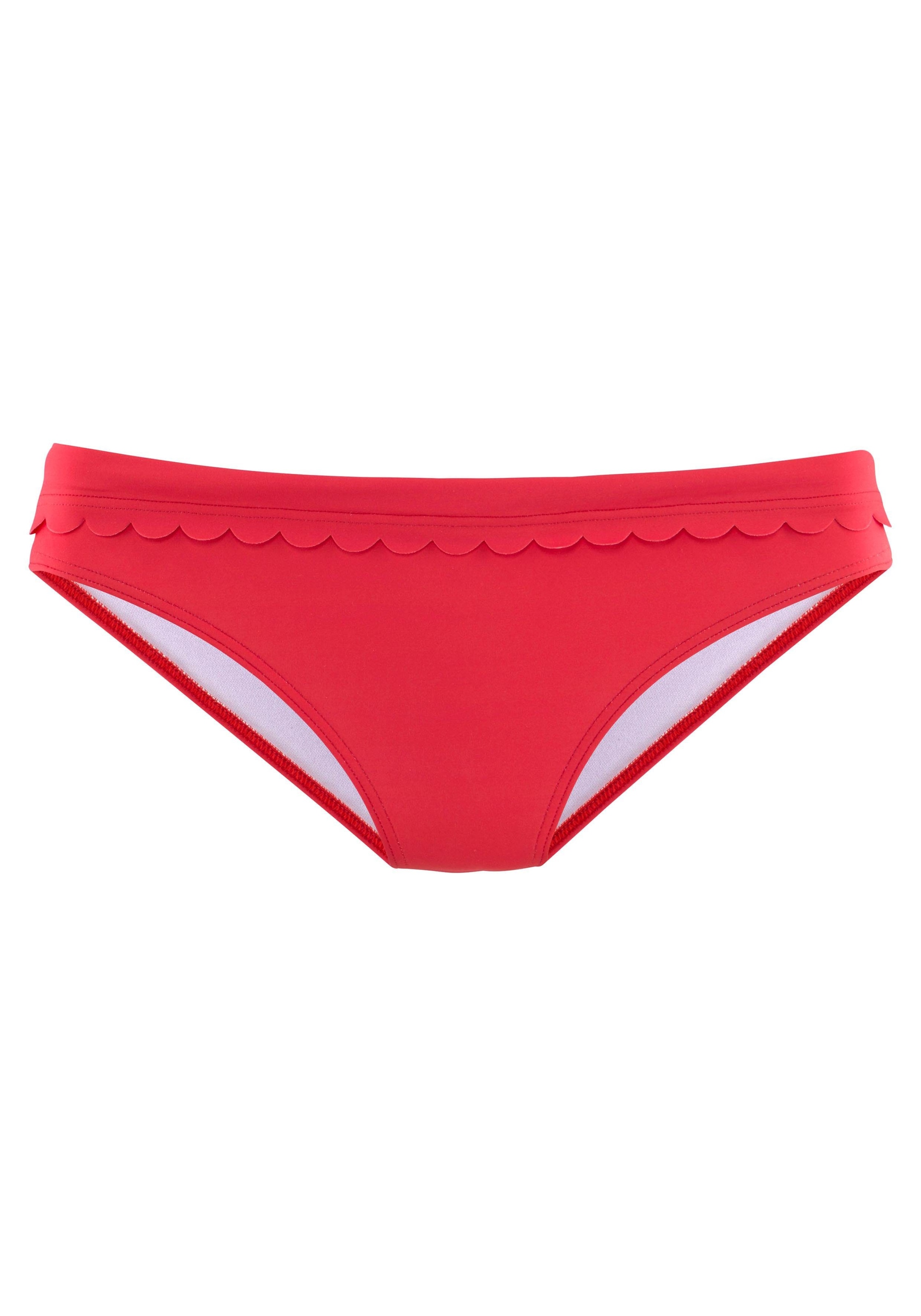 LASCANA Bikini-Hose »Scallop«, mit Umschlagbund