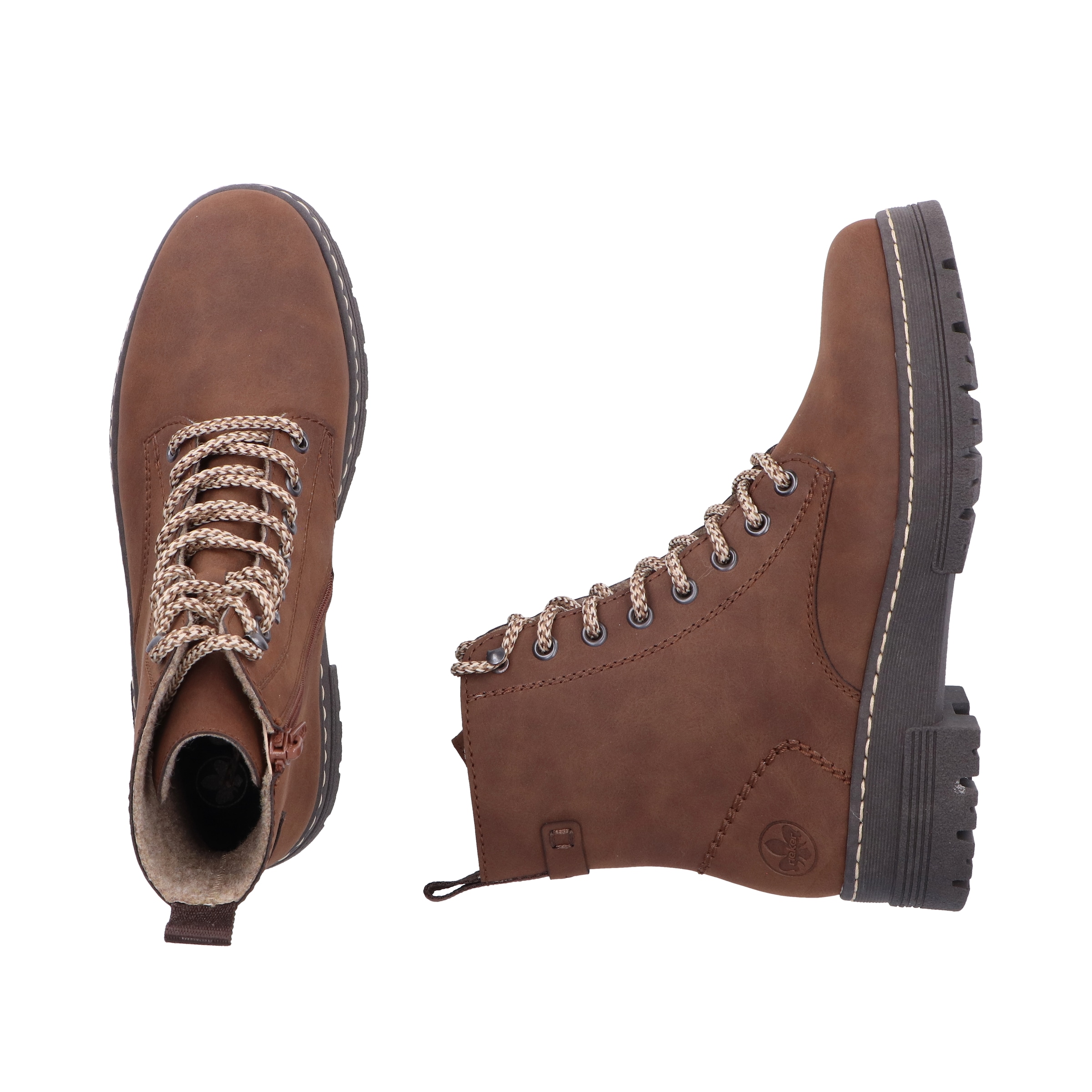 Rieker Schnürstiefelette  Schnürboots, Plateauboots, Profilsohle, mit Innenreissverschluss