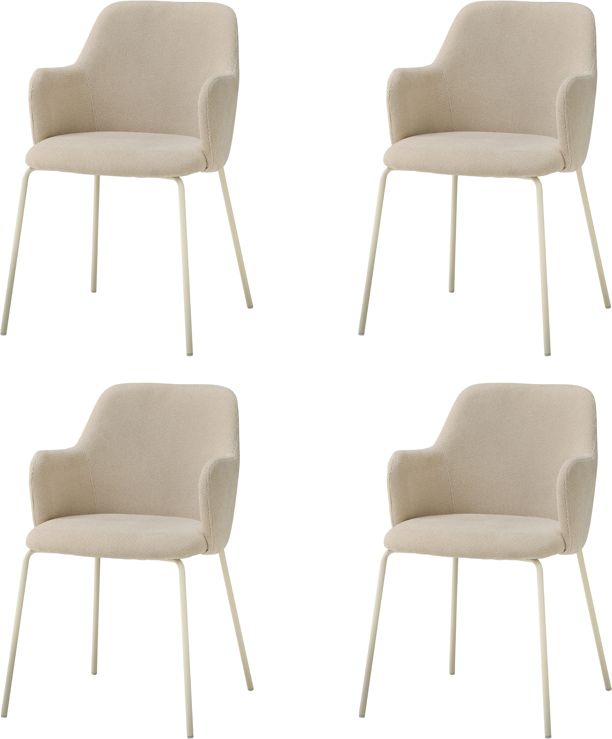 Image of Stolkom Armlehnstuhl "Lissi BxHxT 60x84x44 cm" (Set) 4 Stk.Breite 60cm, Metallgestell
