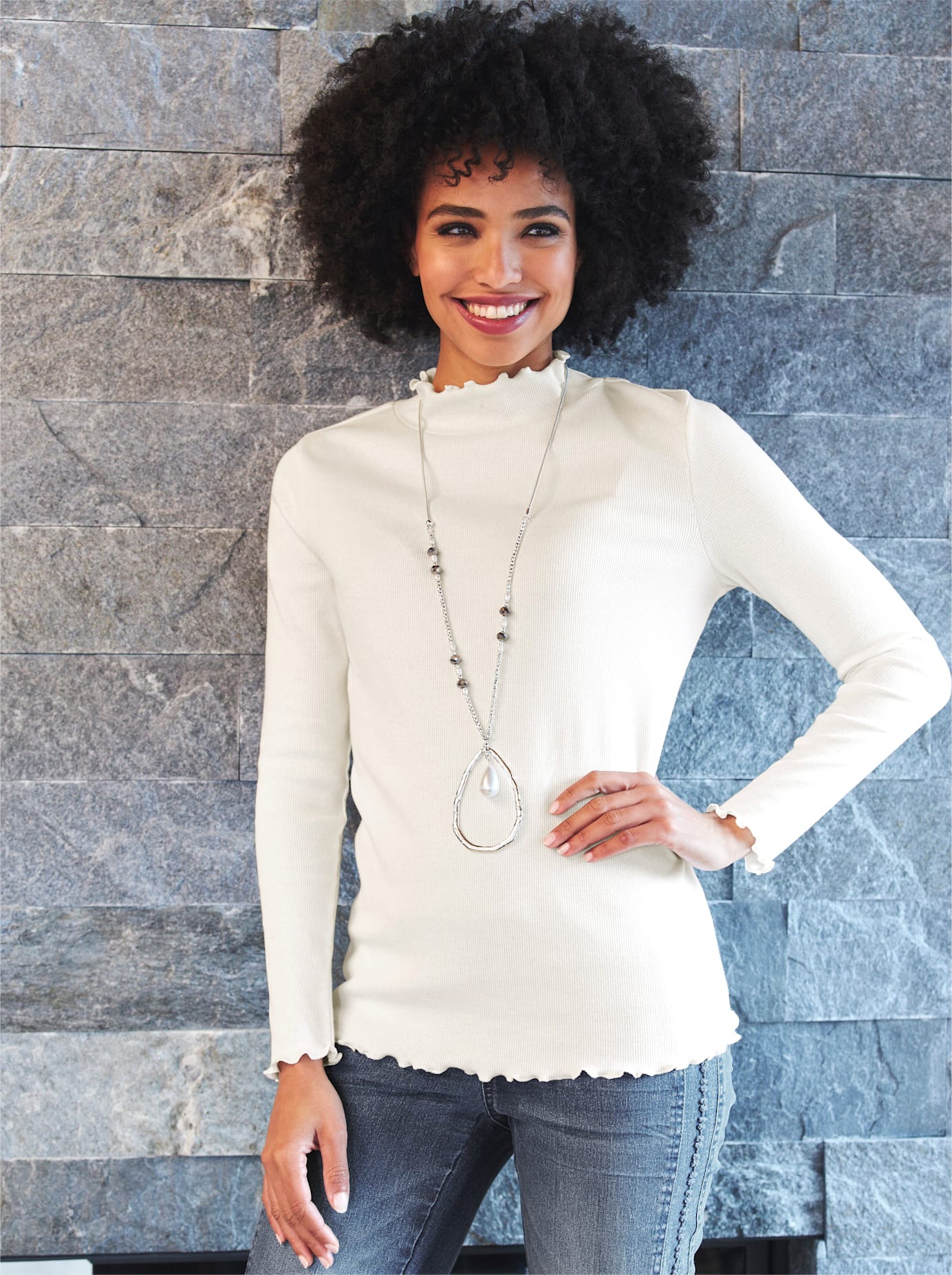 Image of heine Stehkragenshirt "Shirt" 1 Stk.