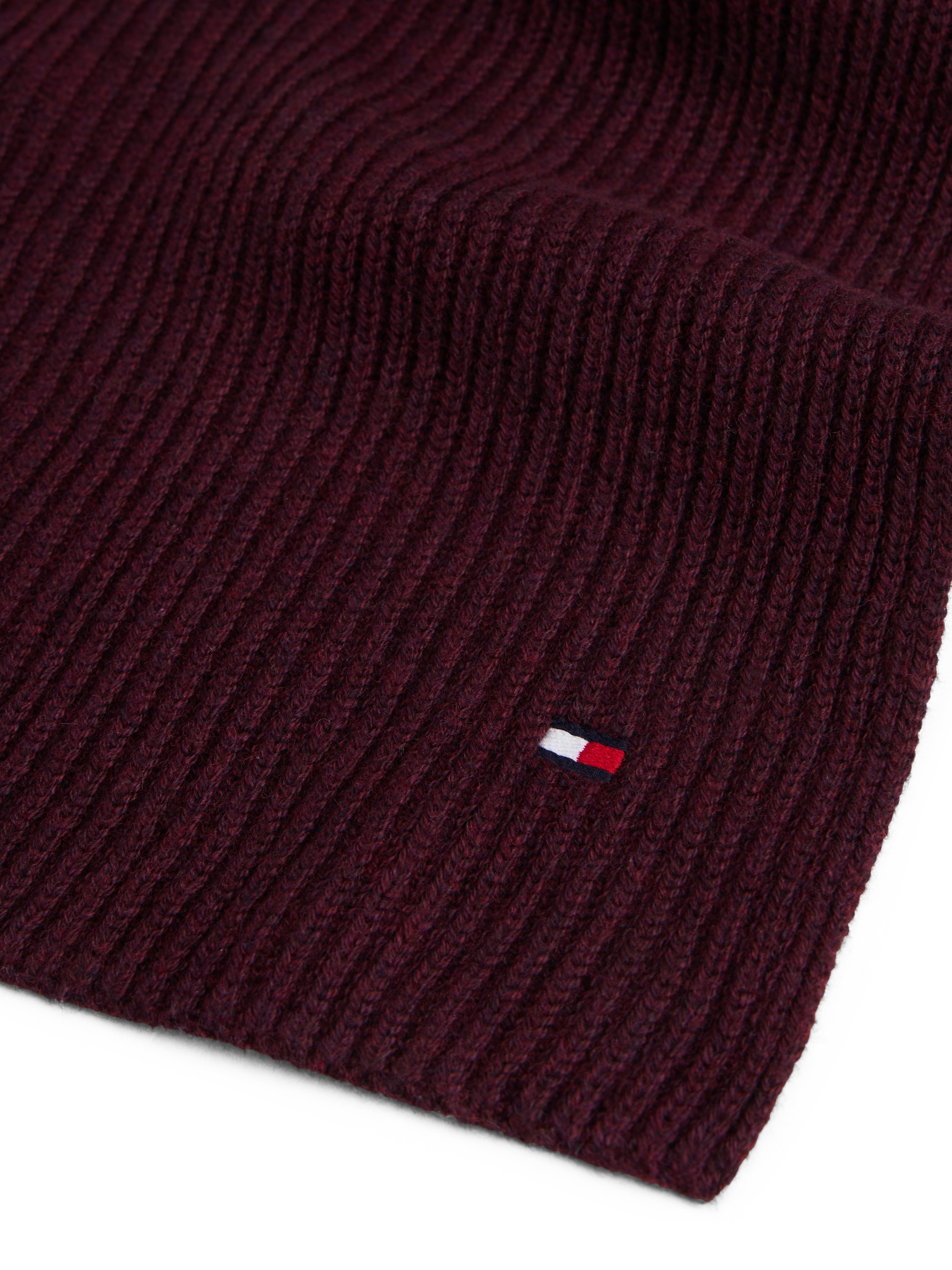 Tommy Hilfiger Écharpe tricotée »TH FLAG PIMA COTTON CASH SCARF« mit Logostickerei, mit Kaschmiranteil Unisex