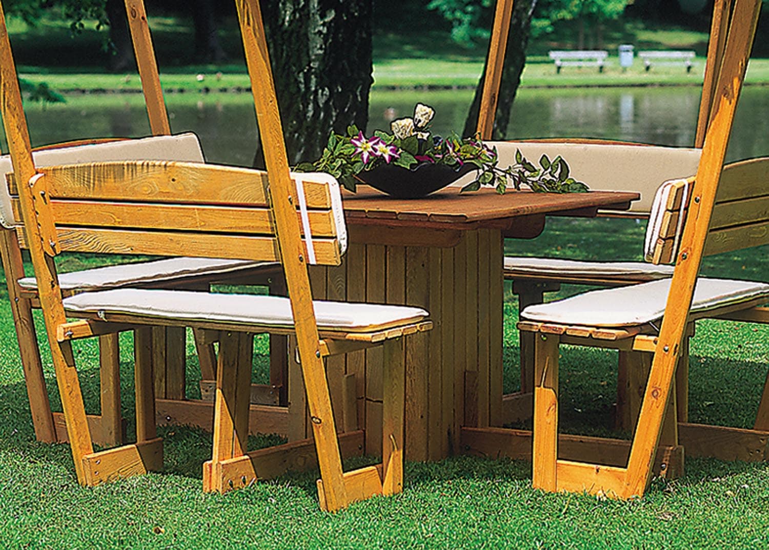 promadino Polsterauflage, für Pavillion »Rosenheim« beige