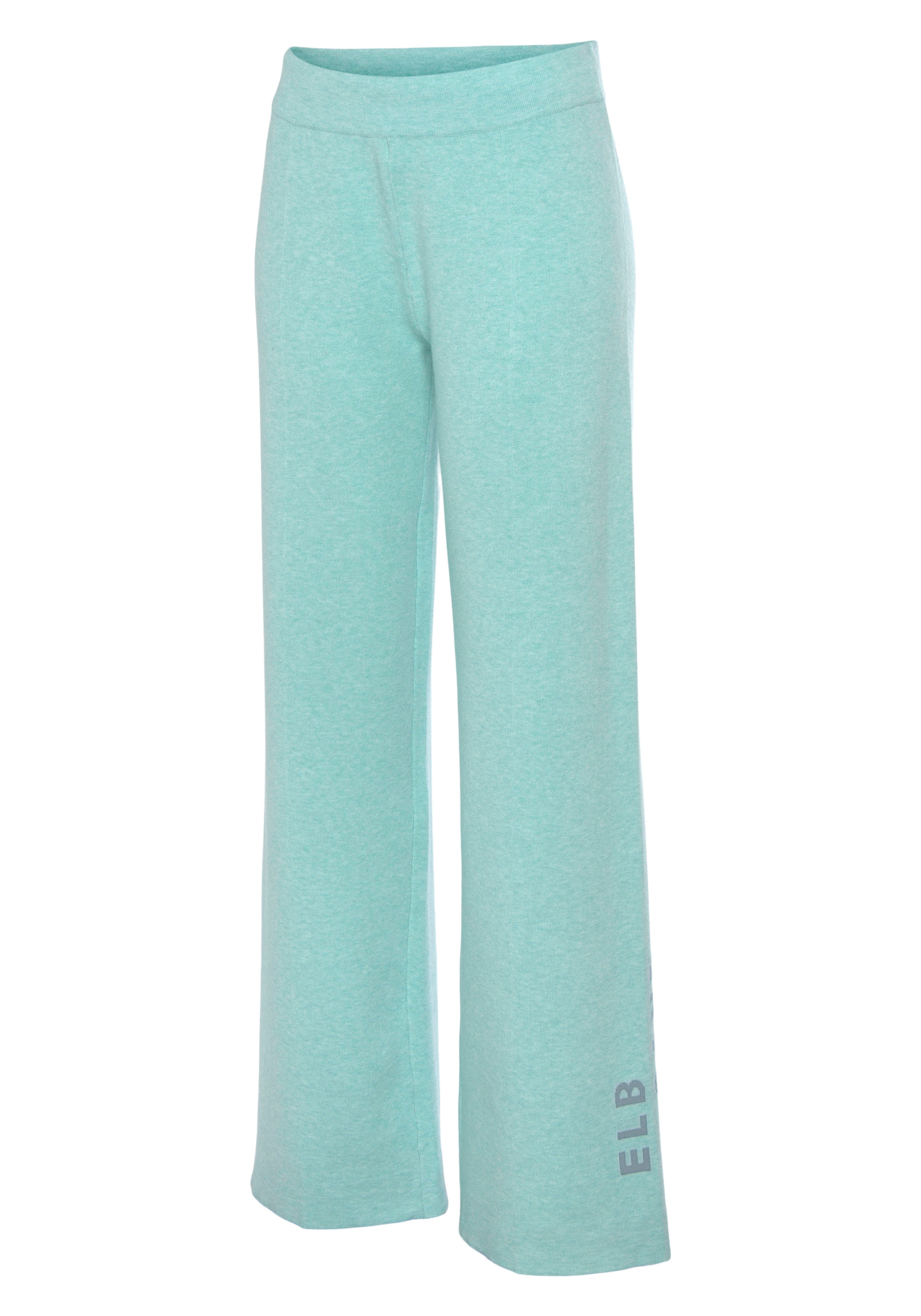 Elbsand Strickhose »- Loungehose - Relaxhose«, mit weitem Bein und eingestricktem Logo, Loungewear