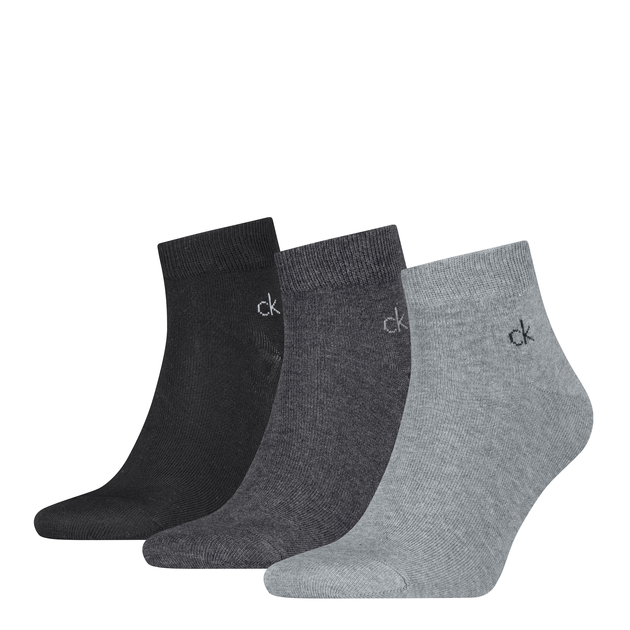 Image of Calvin Klein Kurzsocken "CK MEN QUARTER" 3 Paar, Rippenbündchen, Cotton-Mix, elastisch