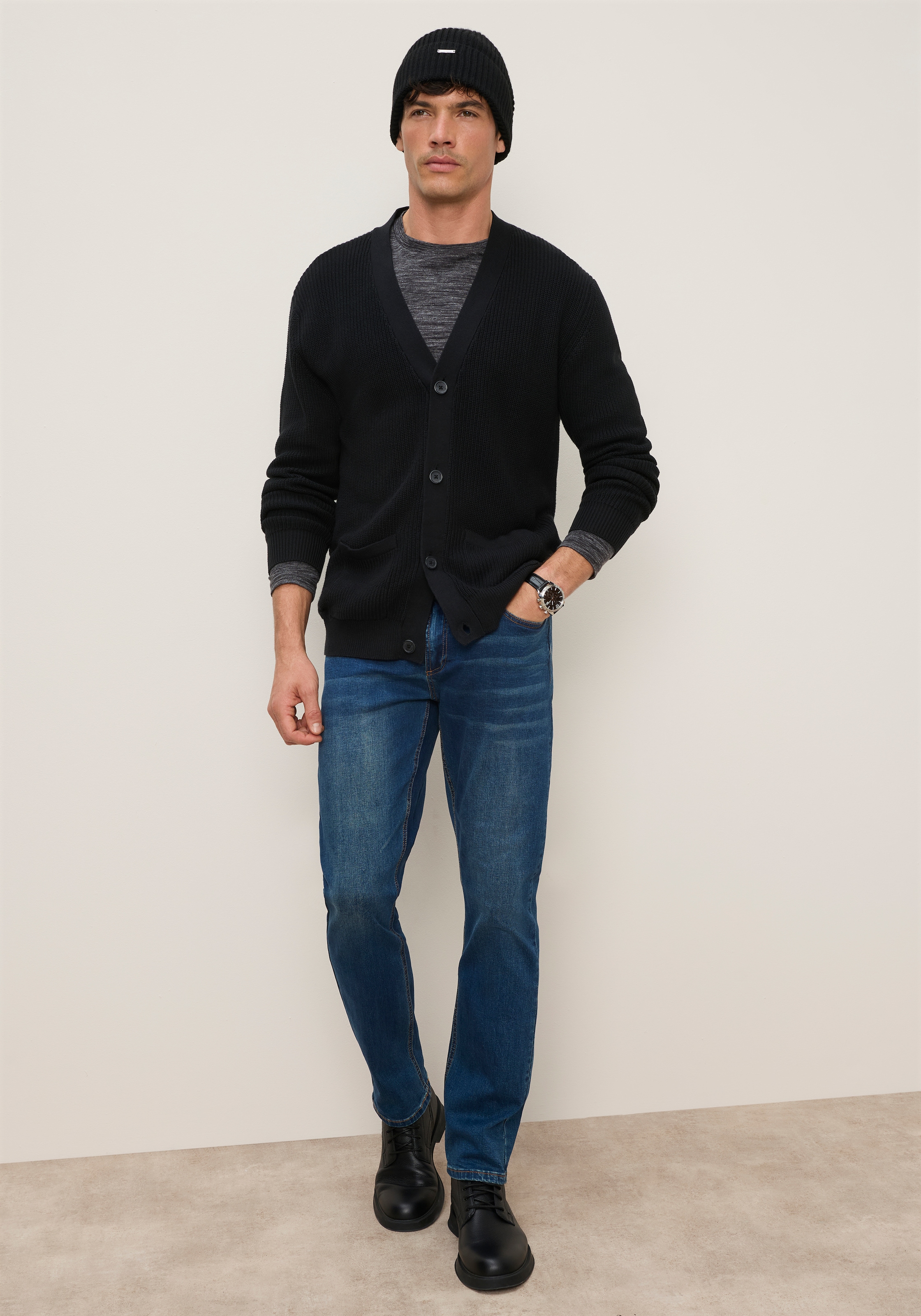 Bruno Banani Veste en tricot coupe régulière, longueur normale