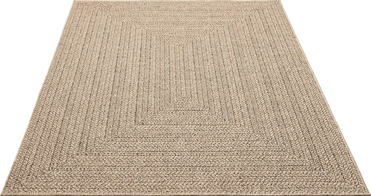 the carpet Outdoorteppich »Kansas«, rechteckig, 1 mm Höhe, moderner robuster In und Outdoor Teppich Jute Look