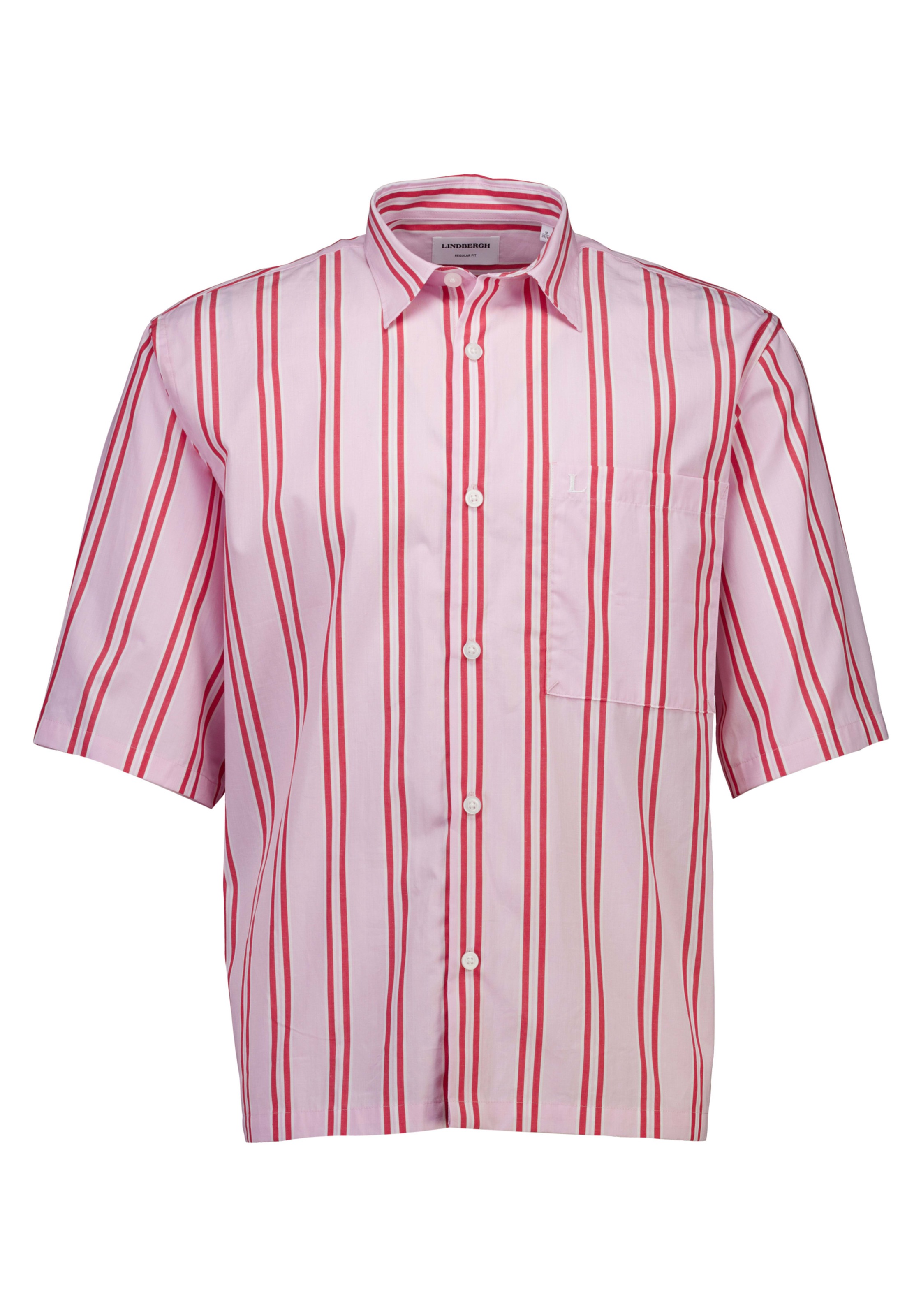 LINDBERGH Chemise à rayures avec col chemise et patte de boutonnage / coupe décontractée