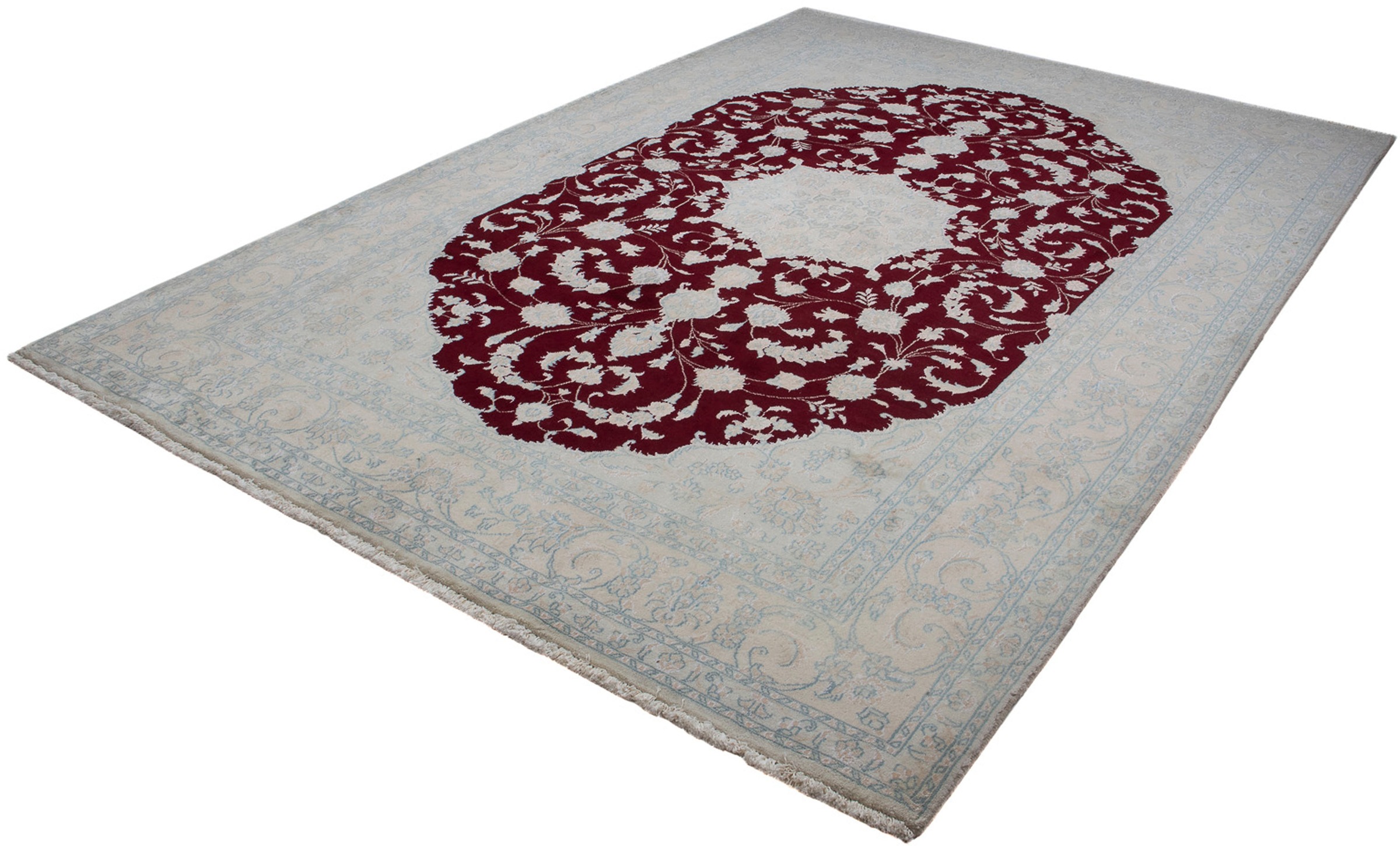 Image of morgenland Orientteppich »Perser - Nain - Royal - 293 x 200 cm - dunkelrot«, rechteckig, 10 mm Höhe, Wohnzimmer, Handgeknüpft, Einzelstück mit Zertifikat bei Ackermann Versand Schweiz