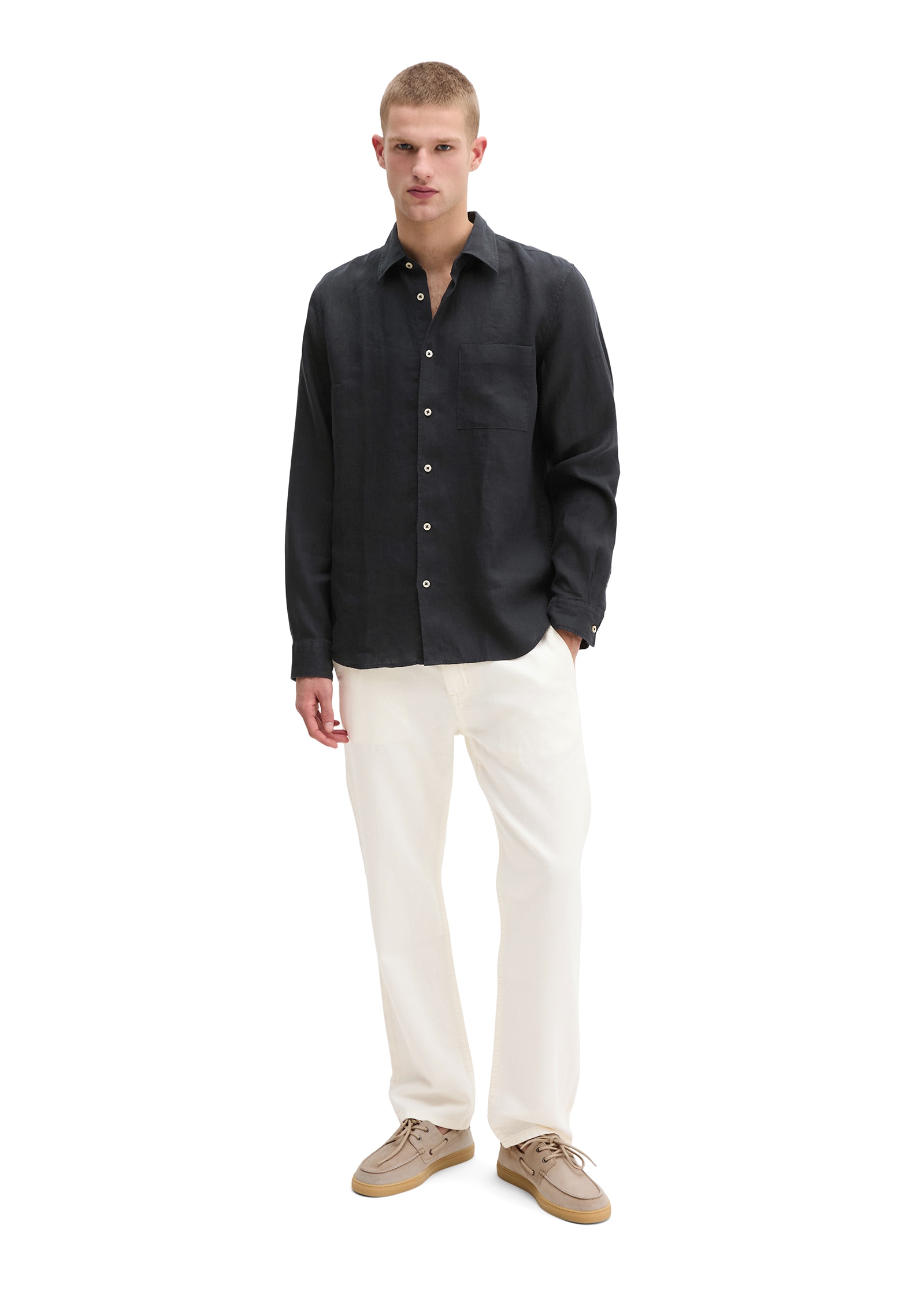 Marc O'Polo Chemise en lin im klassisch cleanen Look