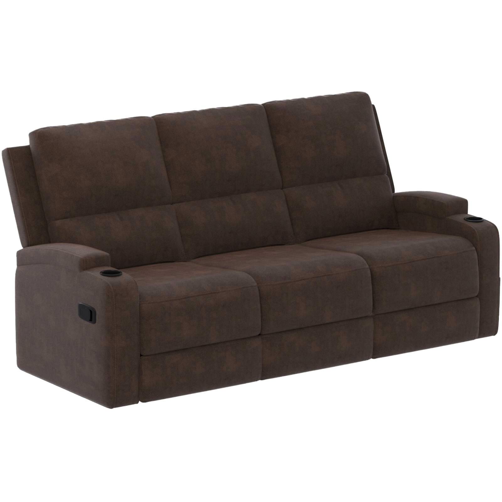 GOODproduct 3-Sitzer »NAPORI Microfaser, Multimediasofa, Kinosessel XXL« Kinosofa mit 2 x Relaxfunktion und Getränkehalter