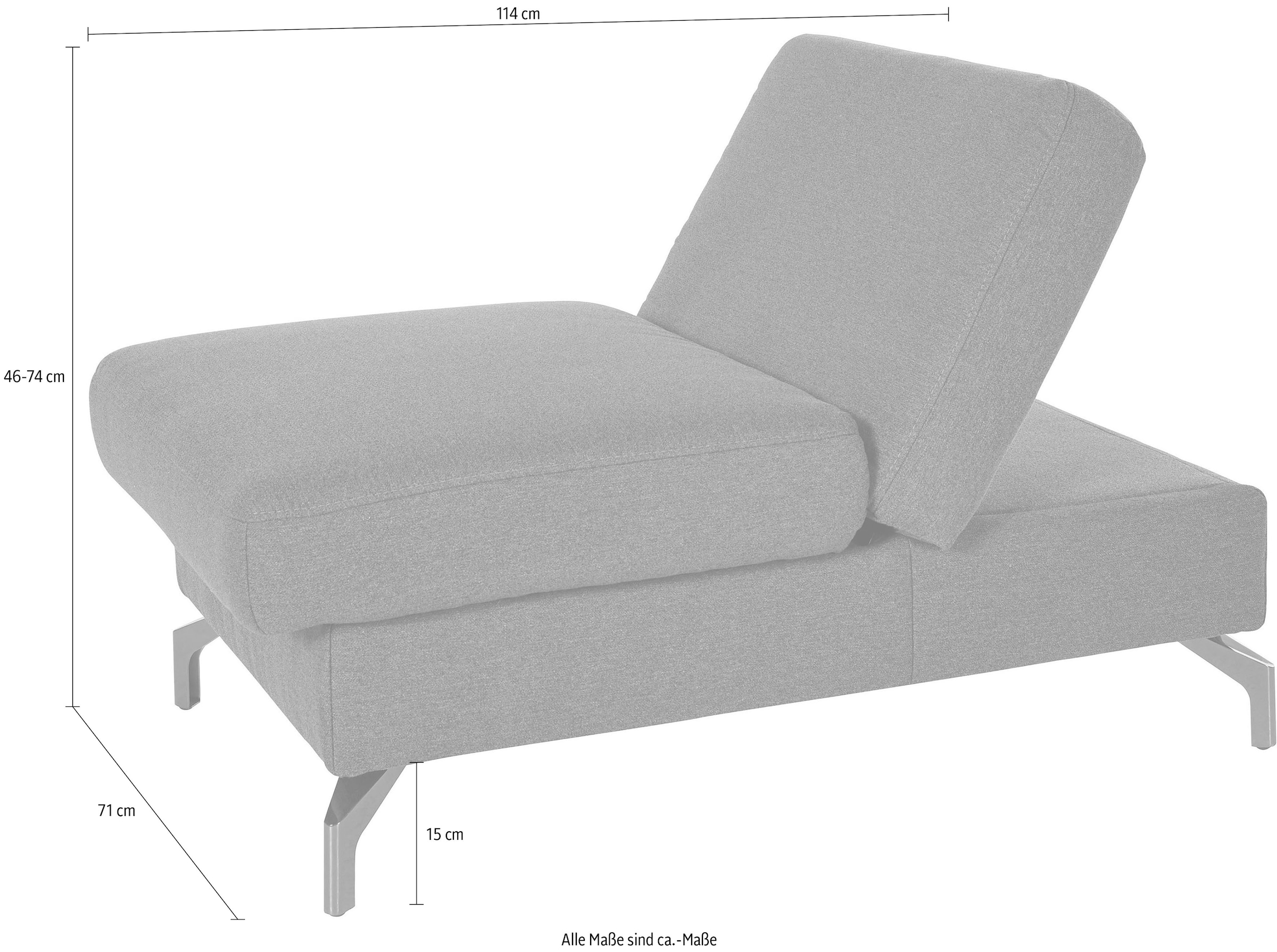 sit&more Hocker »Percy« Fusshöhe 15cm, mit Klappfunktion, wahlweise in 2 Fussfarben