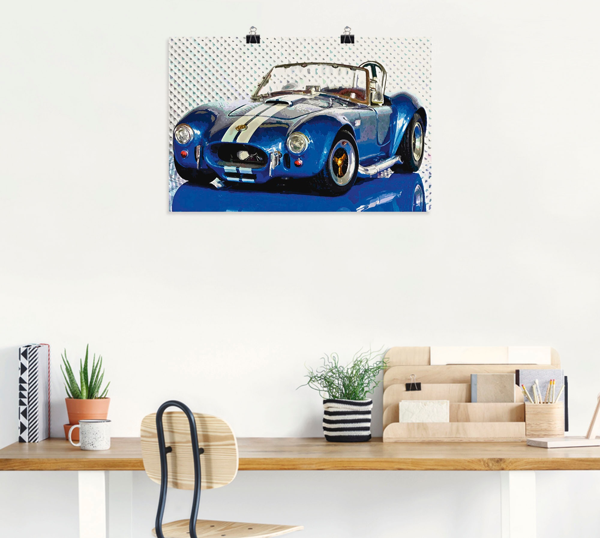 Artland Wandbild »Shelby Cobra blau«, Auto, (1 St.), als Leinwandbild, Poster in verschied. Grössen